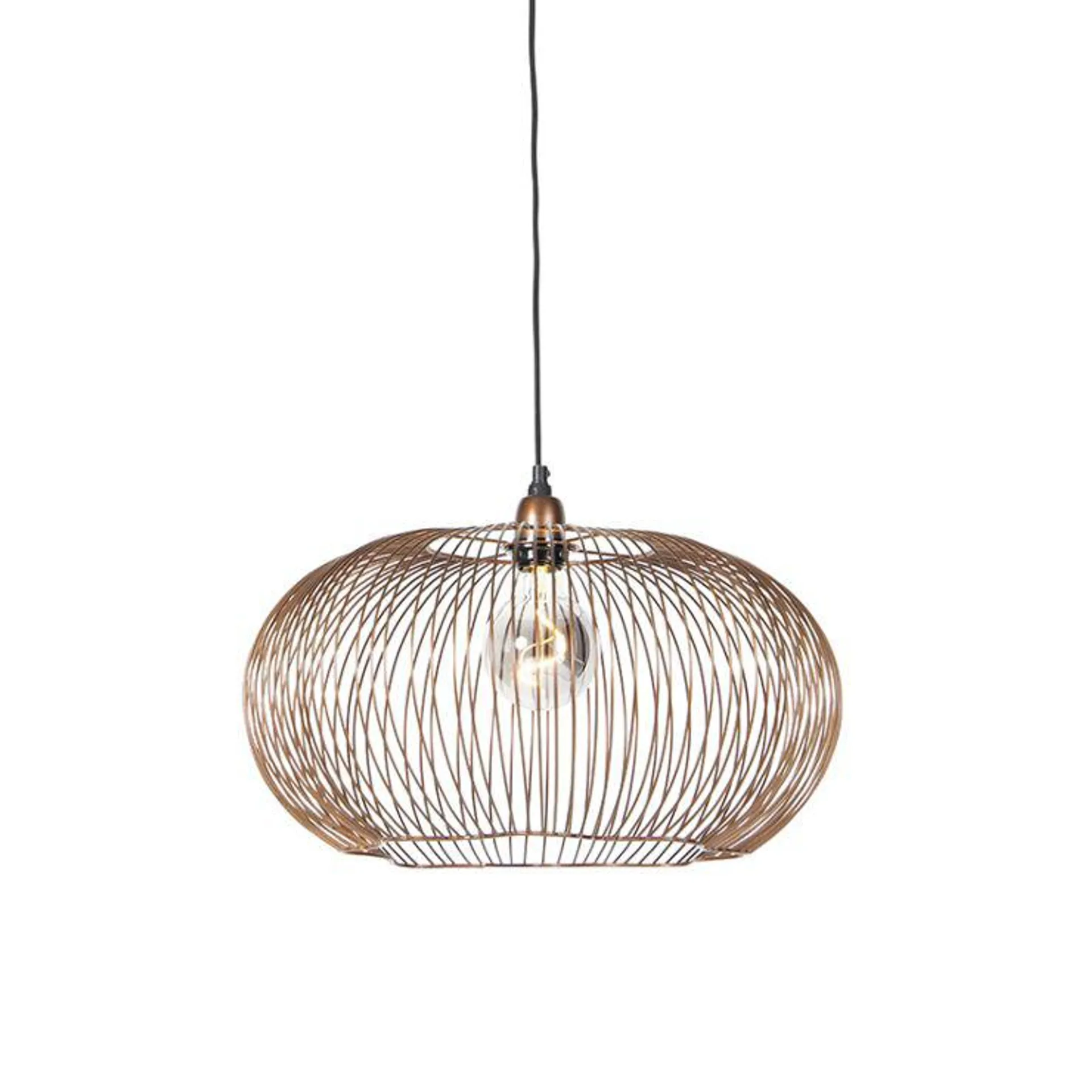 Industriële hanglamp koper 49 cm - Finn