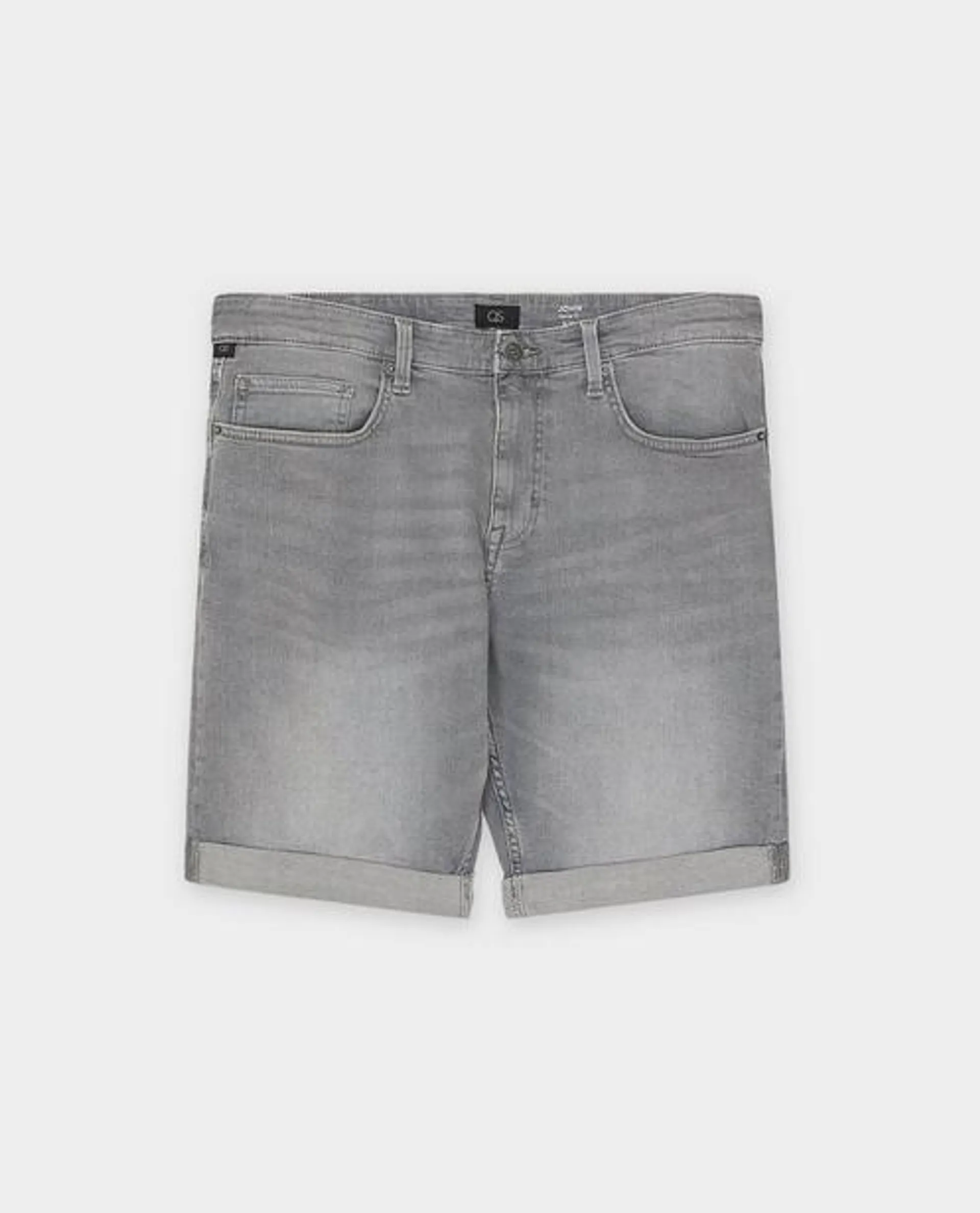 Grijze jeansshort, regular fit