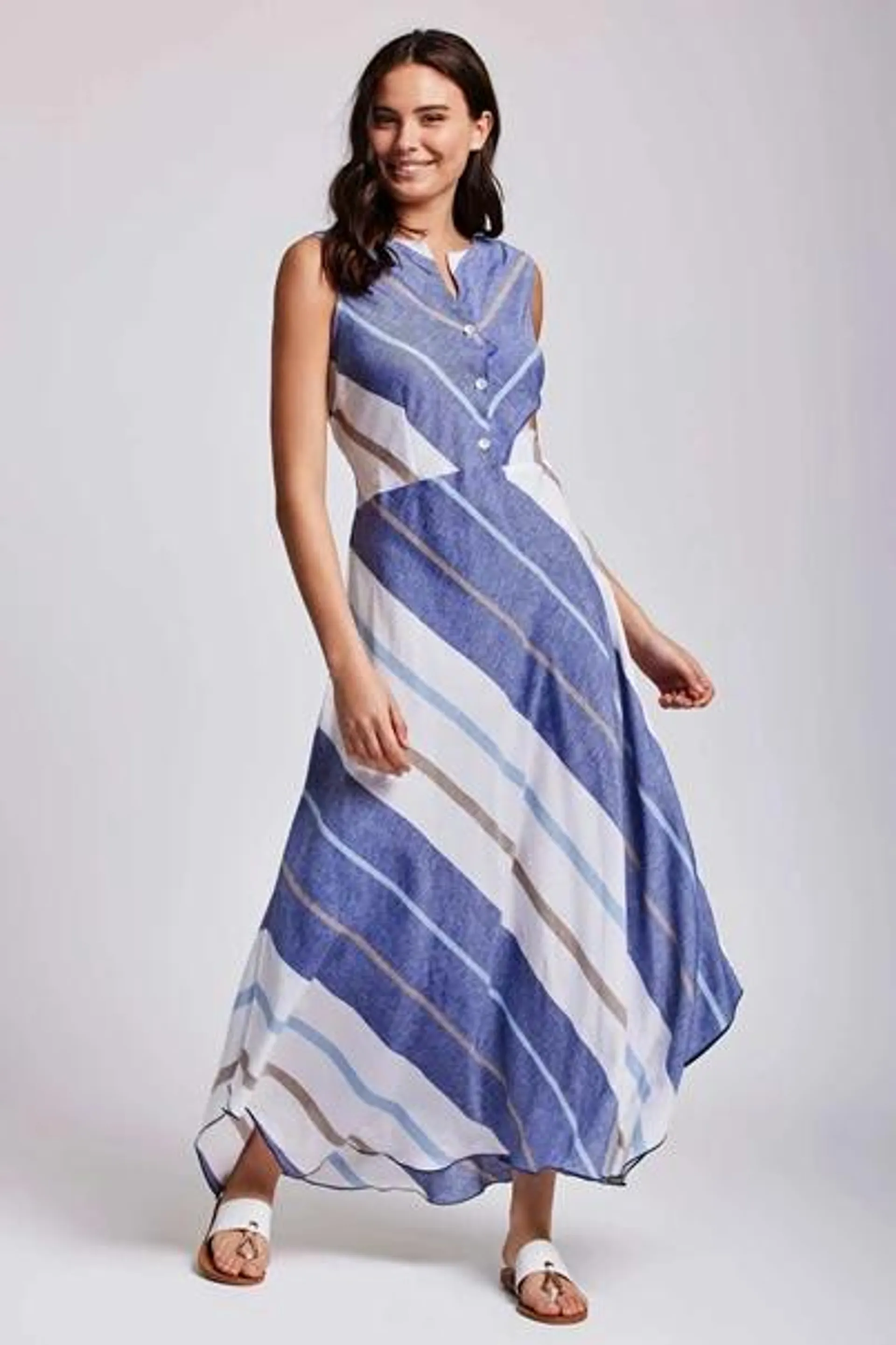 ICONIQUE NIVEA MAXI SLEEVELESS DRESS