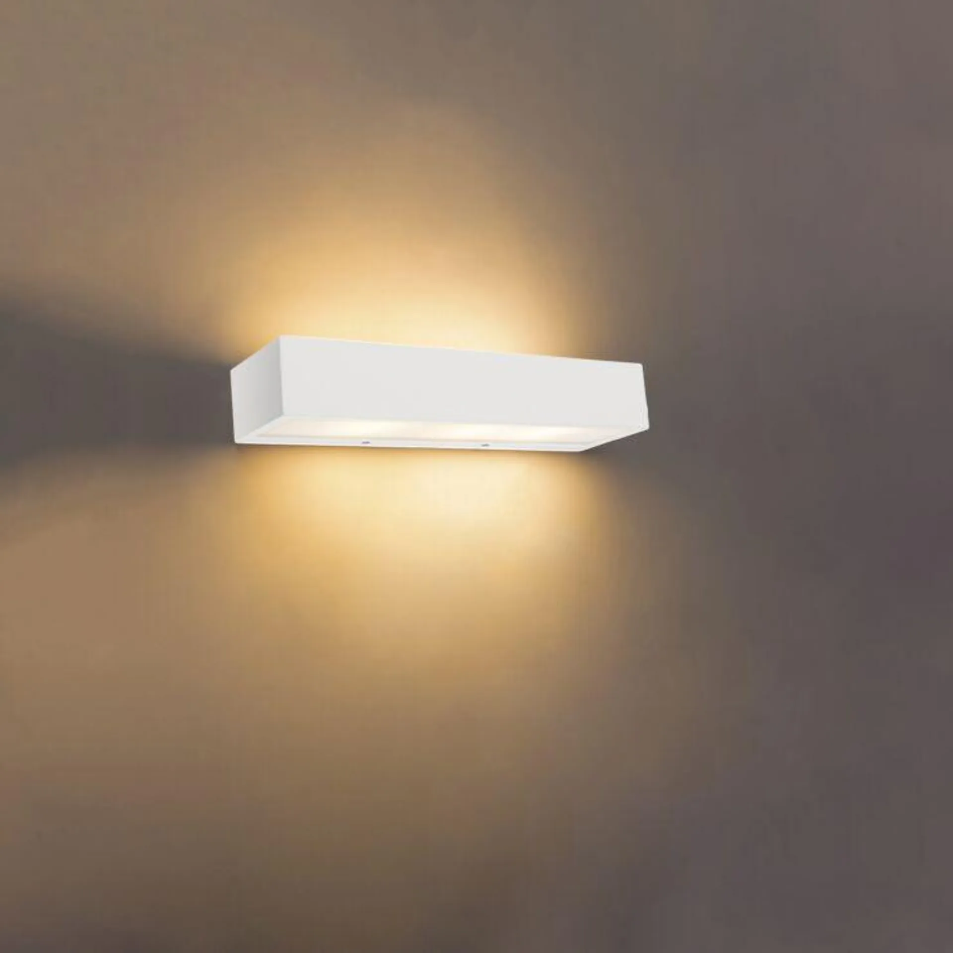 Design langwerpige wandlamp wit 35 cm - Houx