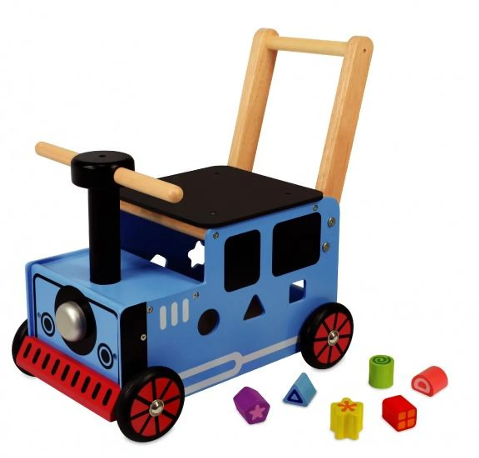 I'm Toy Loop/duwwagen en trein junior blauw/zwart