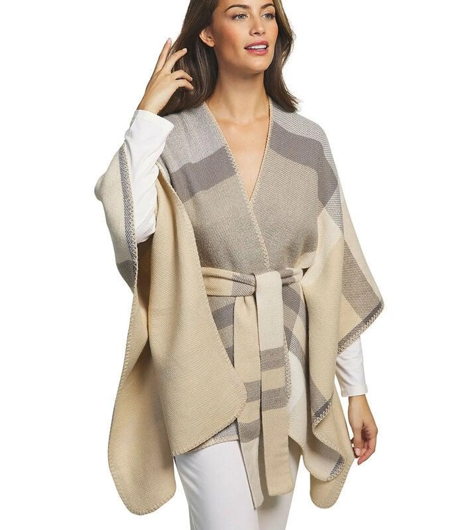 Poncho met bandje Complementos Romantica