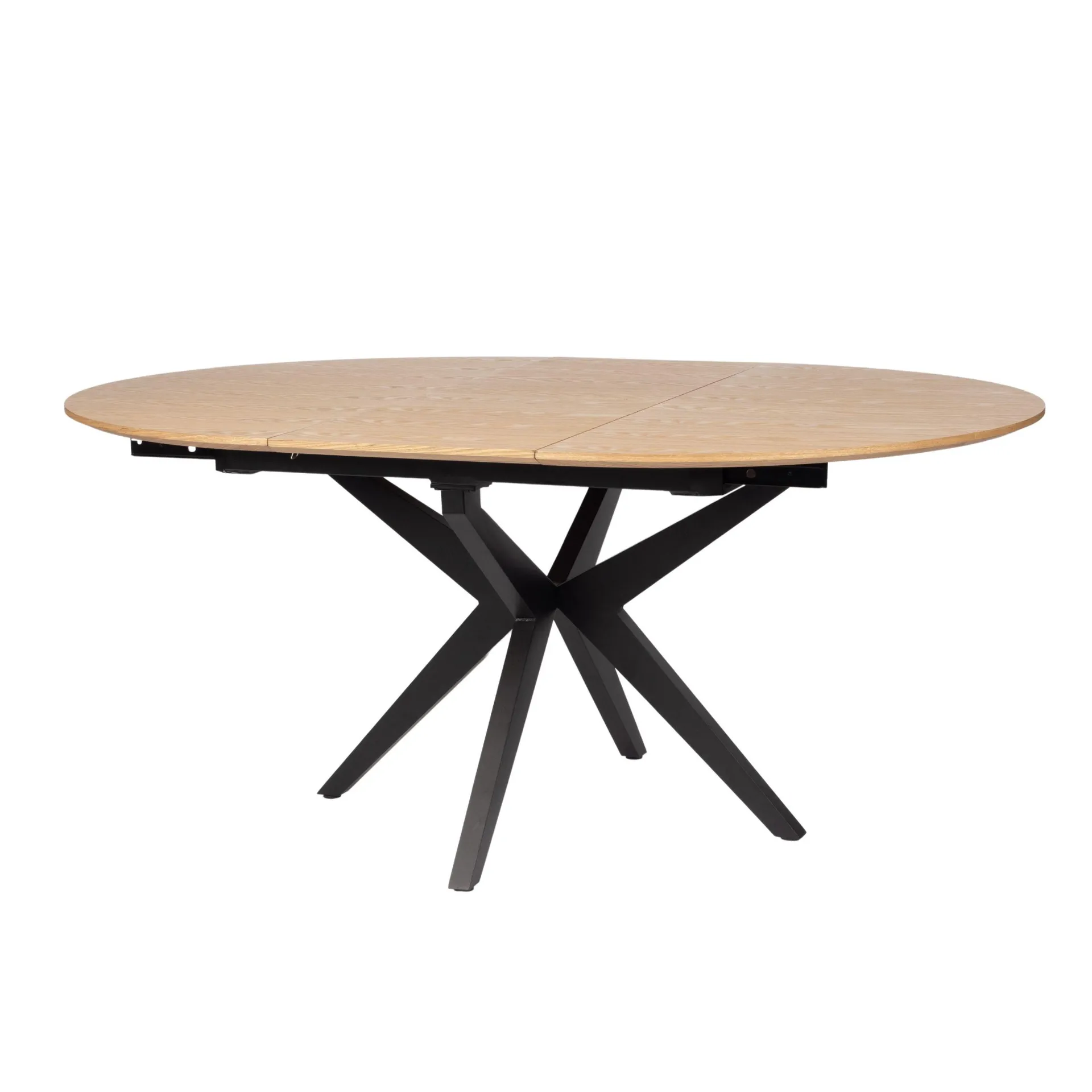 Ronde uitschuifbare eettafel 130/175x77cm - natuur hout