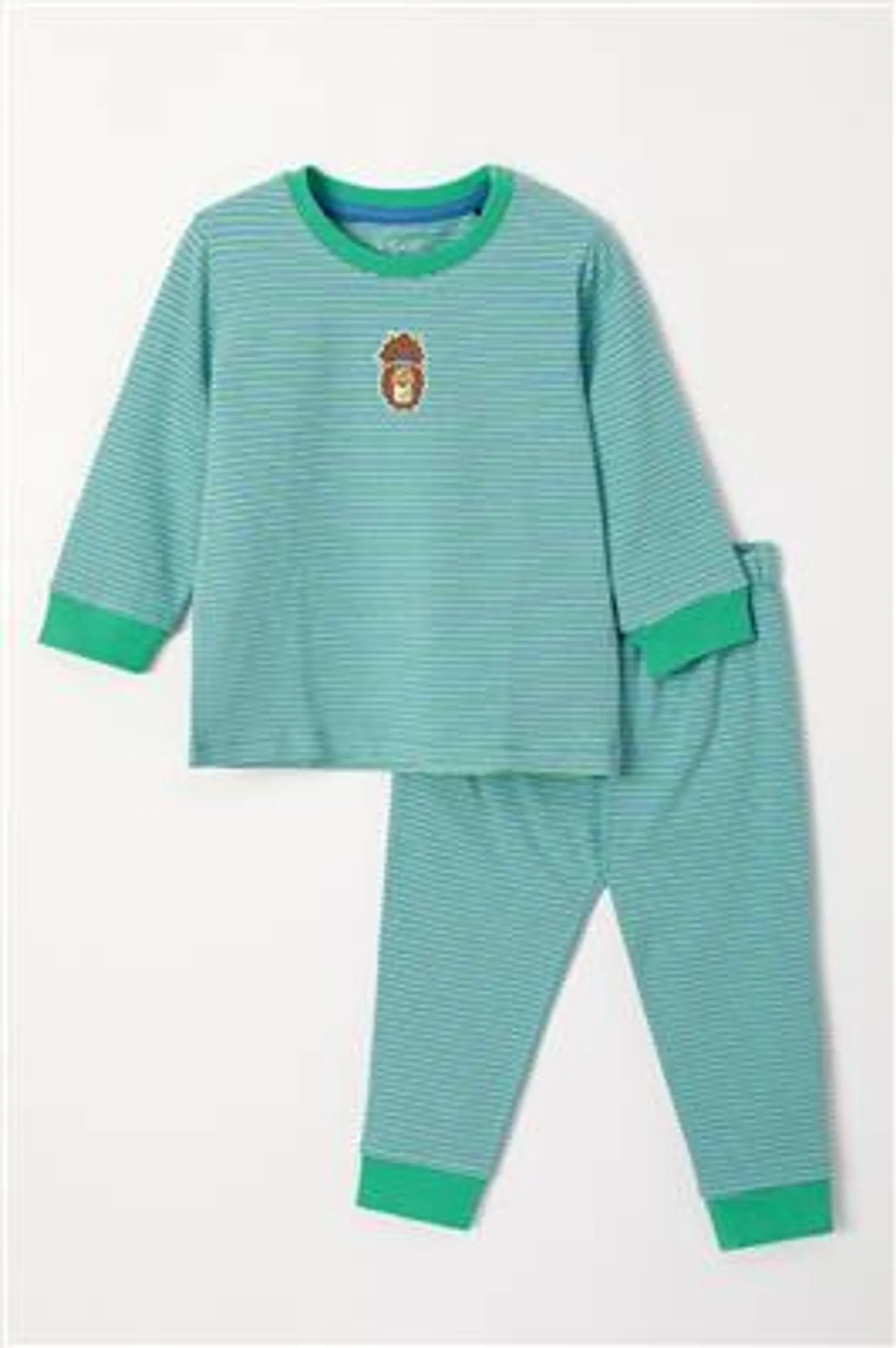 Pyjama Woody - groen-blauwe streep