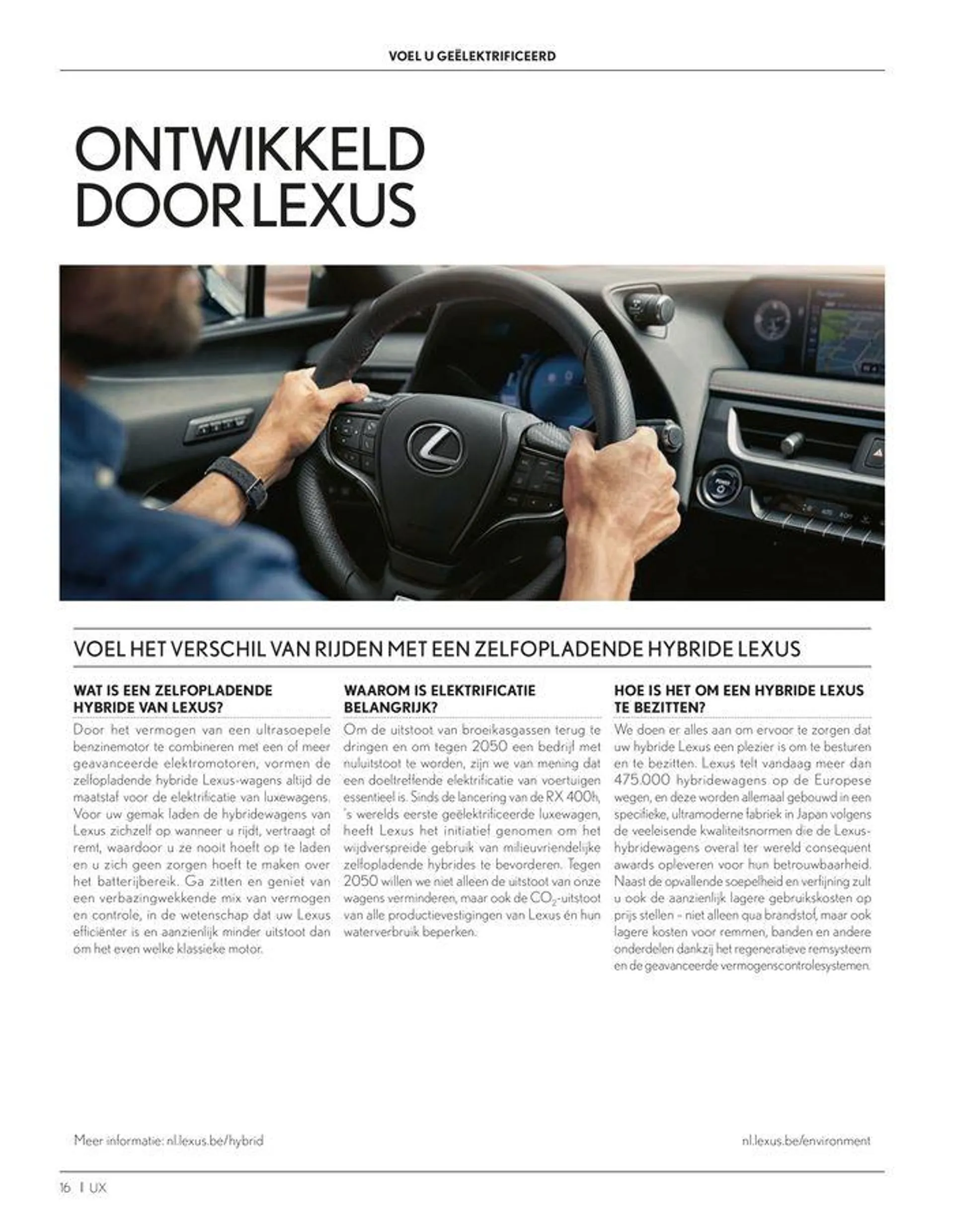 LEXUS UX  van 23 november tot 23 november 2024 - folder pagina 16