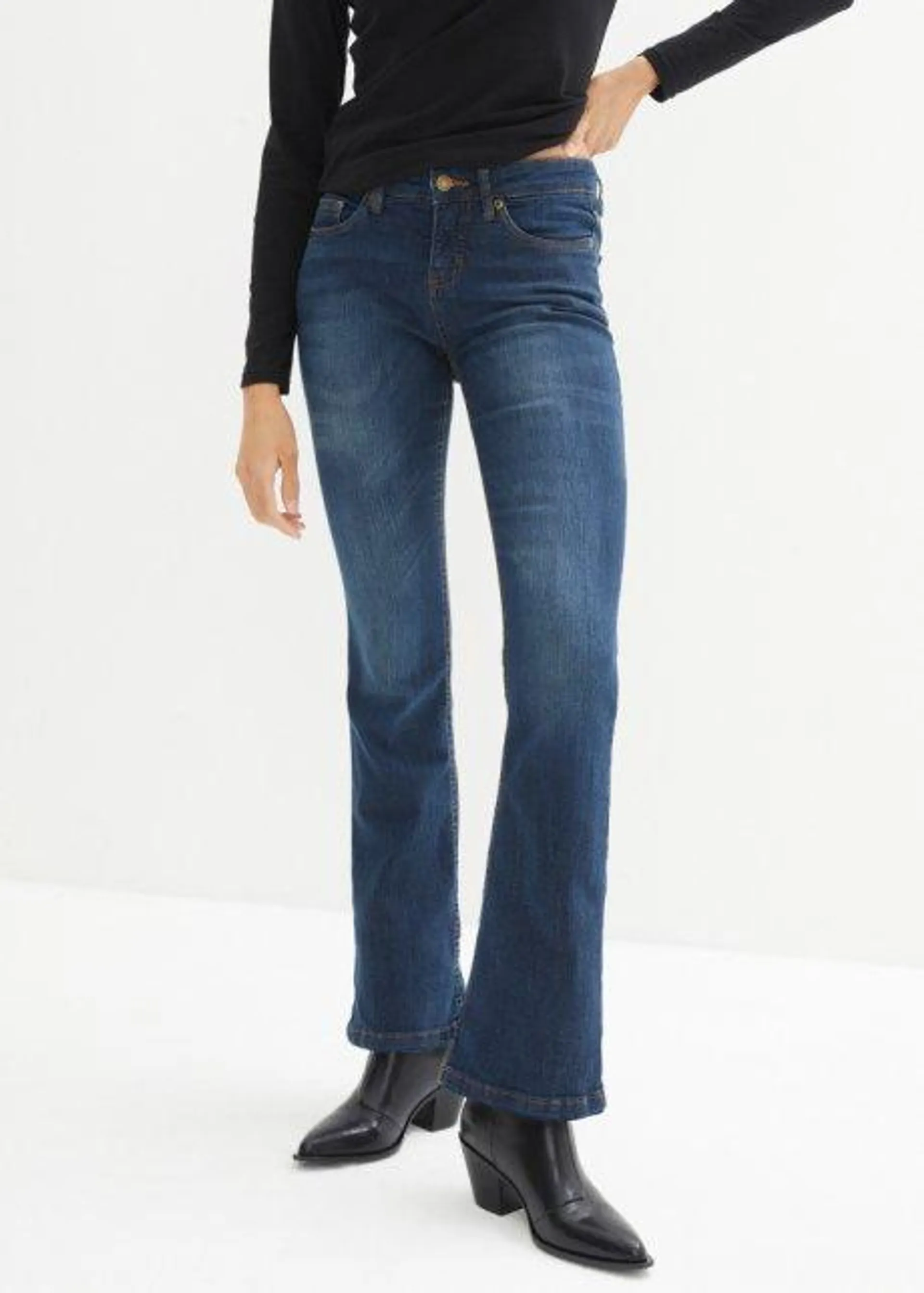 Jean bootcut taille normale, stretch