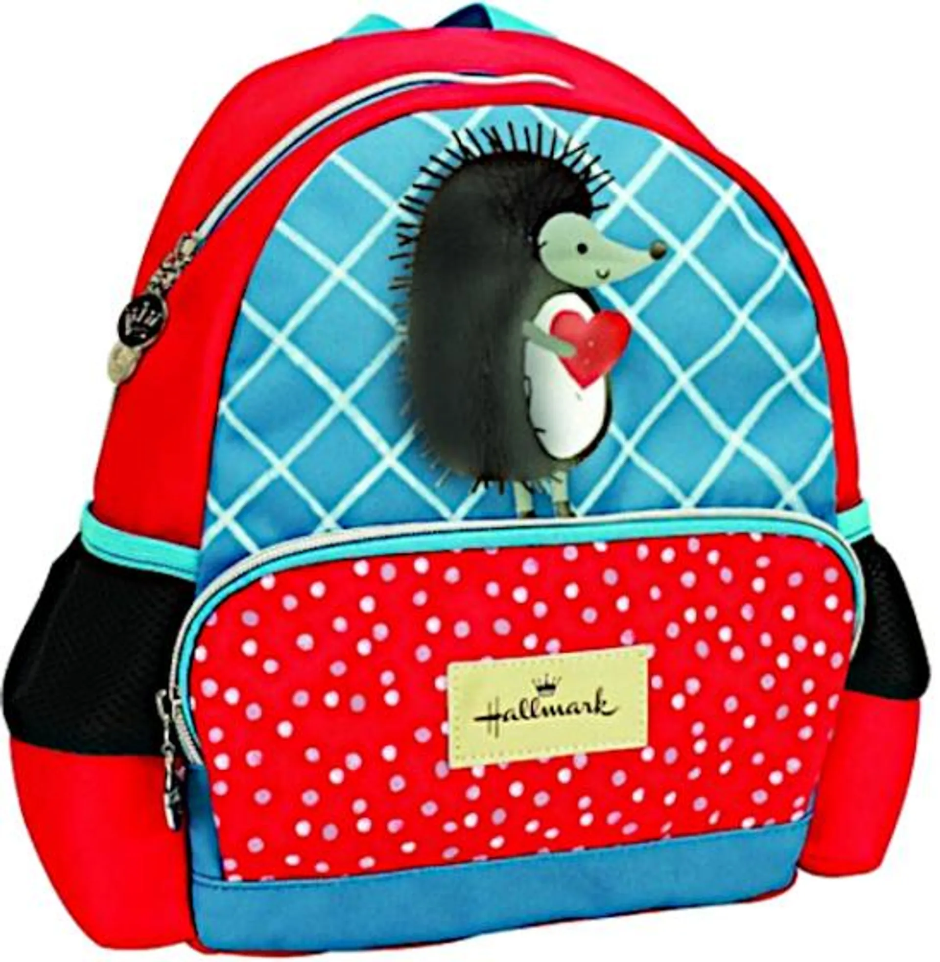 Hallmark Porcupine rugzak junior 11 x 25 x 31 cm rood/blauw