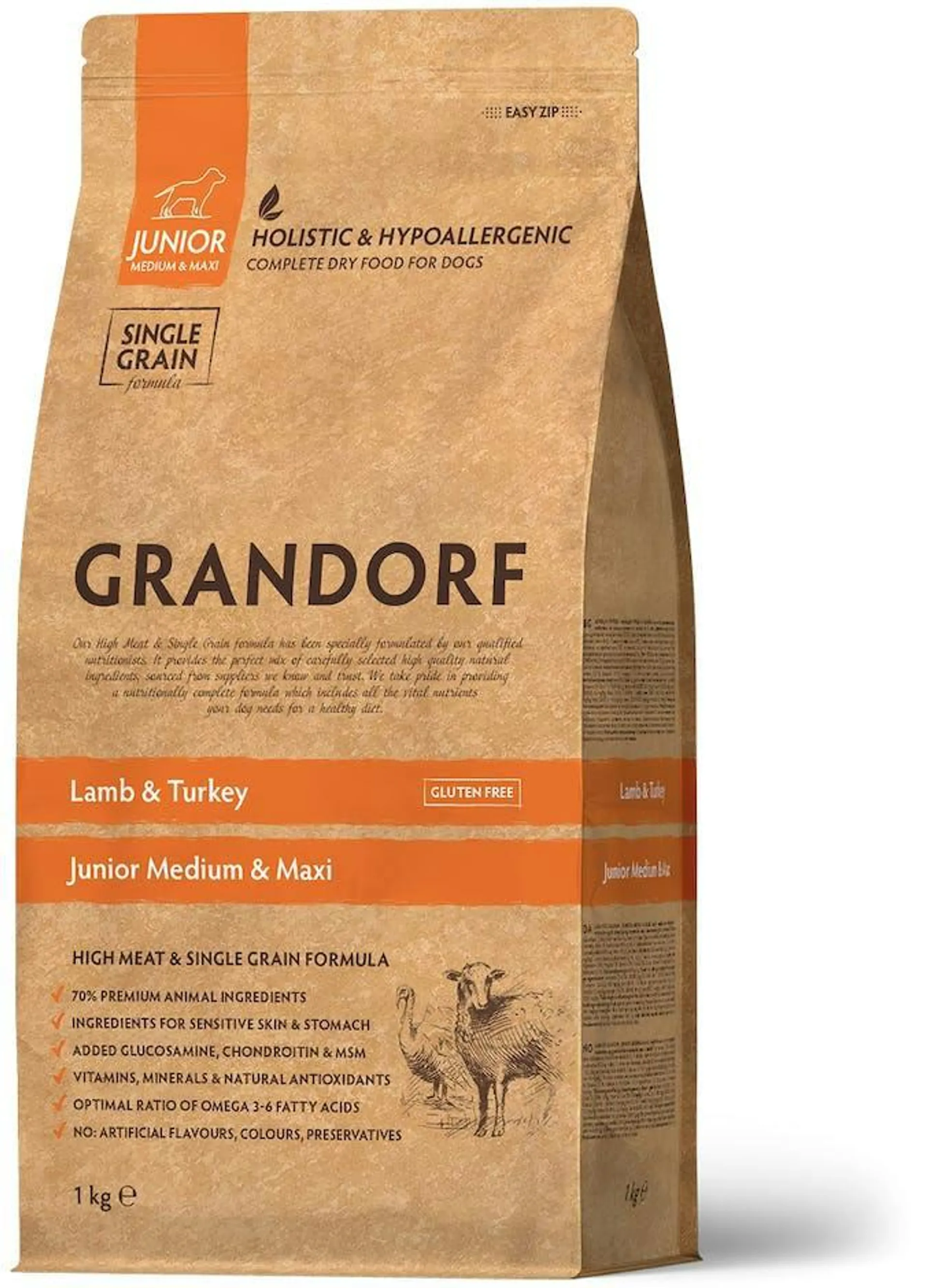 Grandorf - Lamb & Turkey Junior 1kg