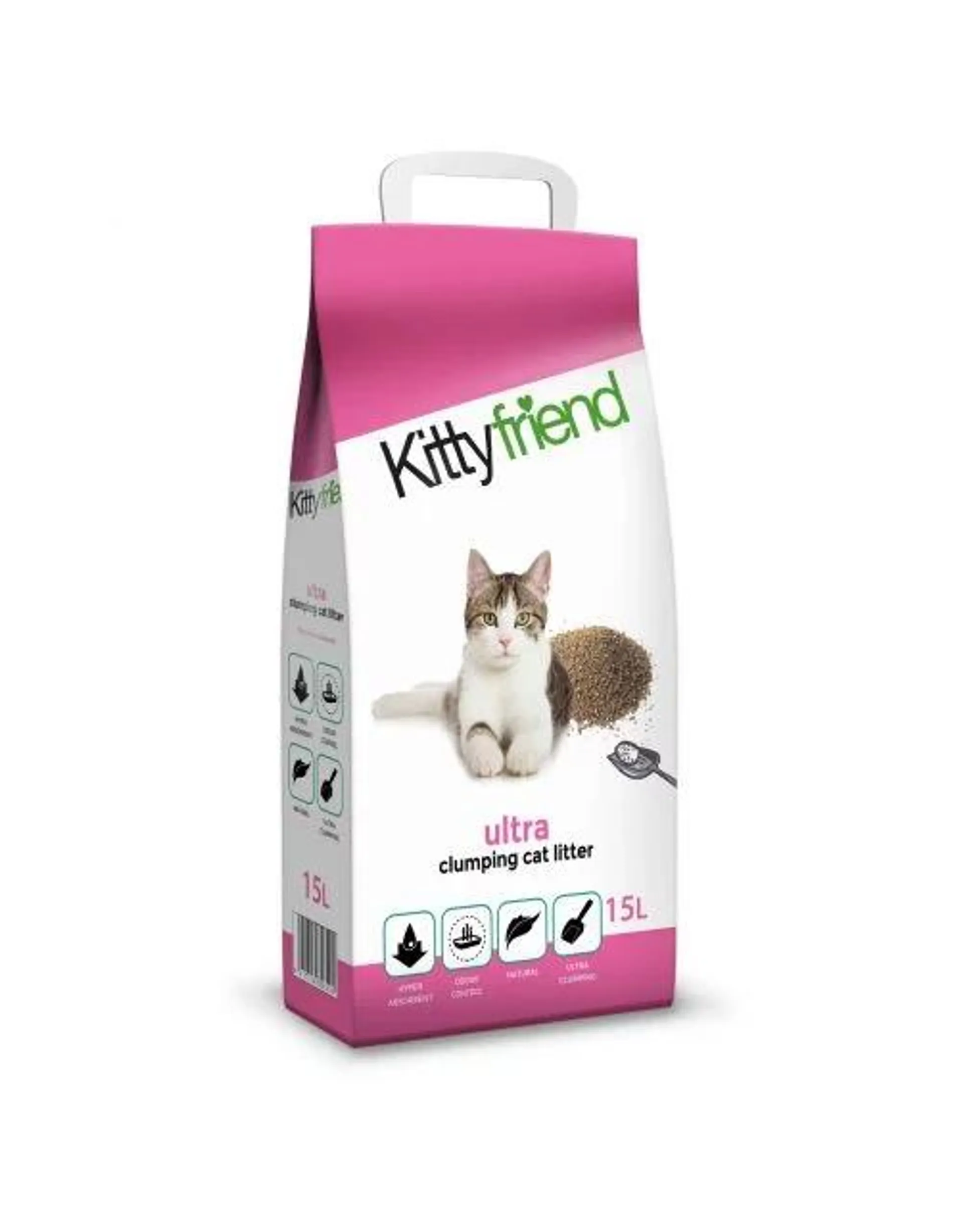 Kittyfriend Ultra Clumping - Kattenbakvulling - 15 l