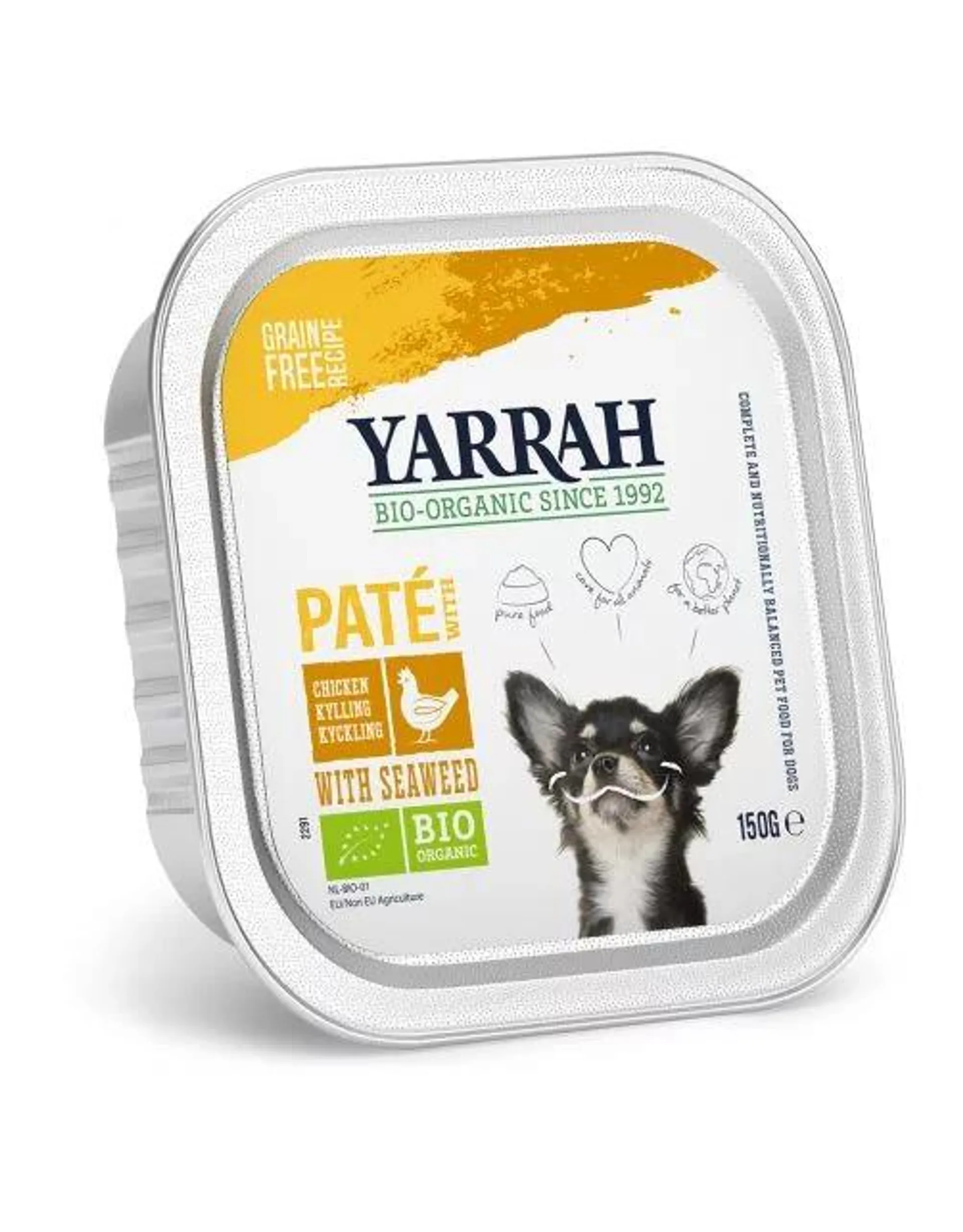 Yarrah Bio Alu Pate Graanvrij 150 g - Hondenvoer