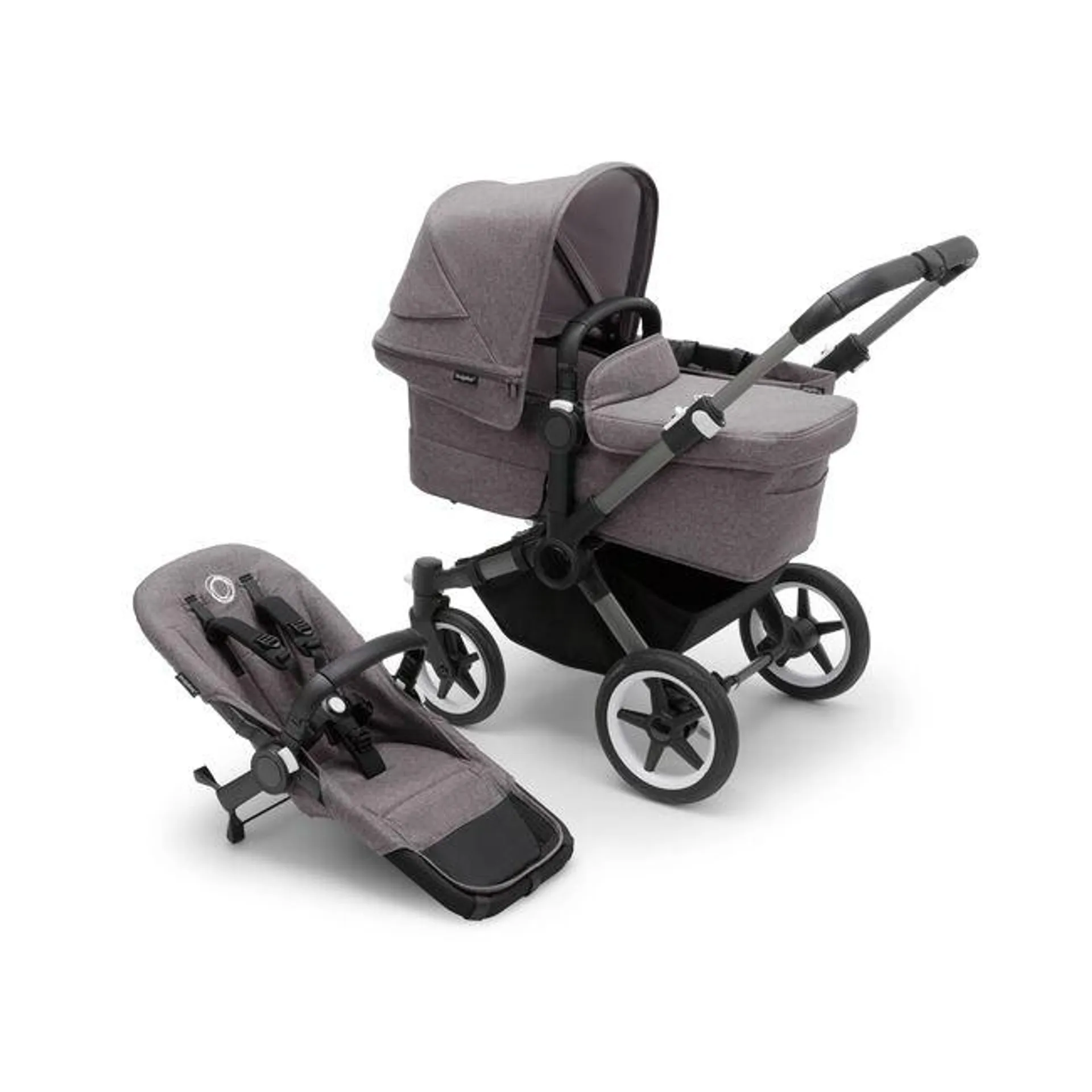 Refurbished Bugaboo Donkey 5 Mono kinderwagen met wieg en stoel