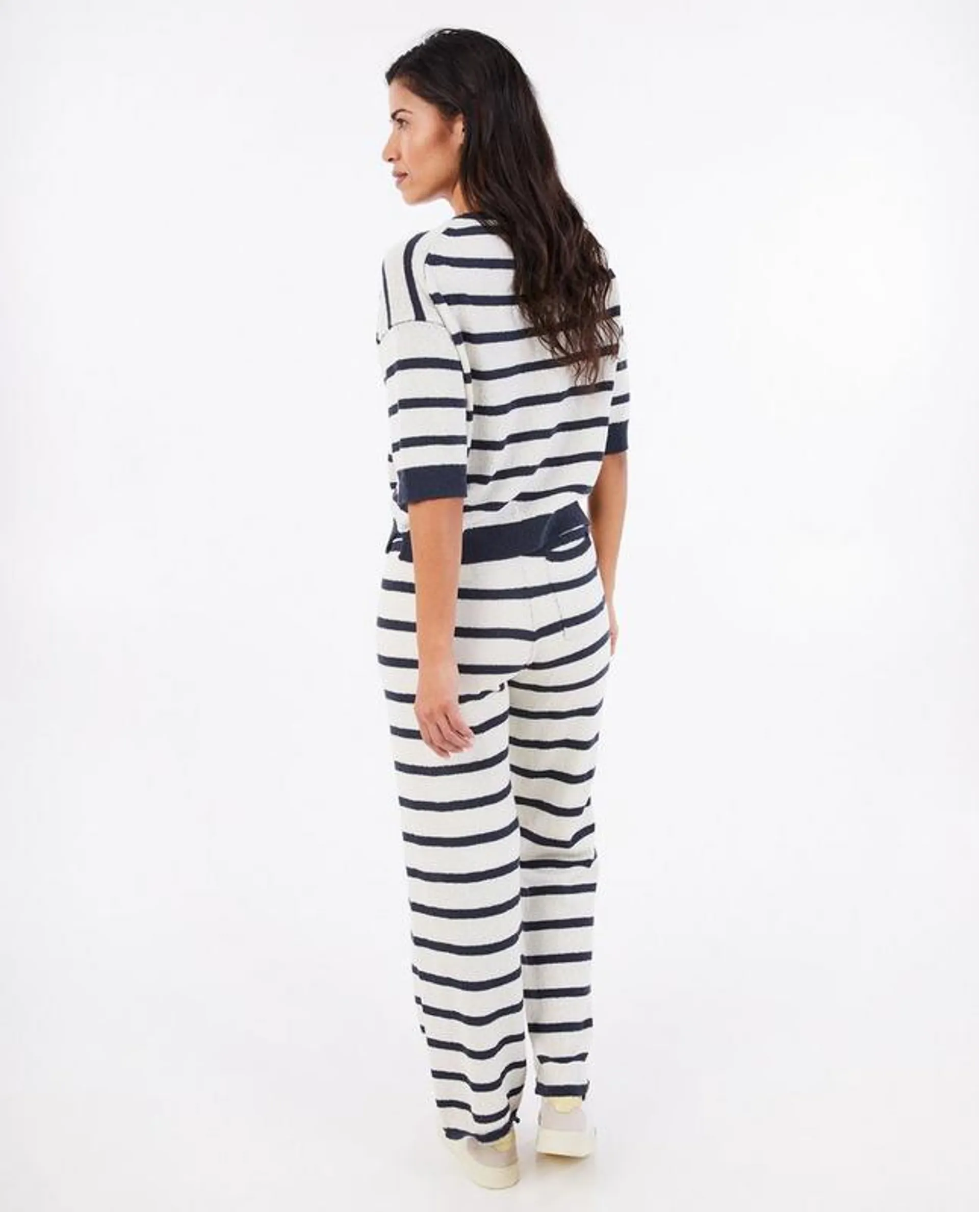 Gebreide broek met structuur, dames