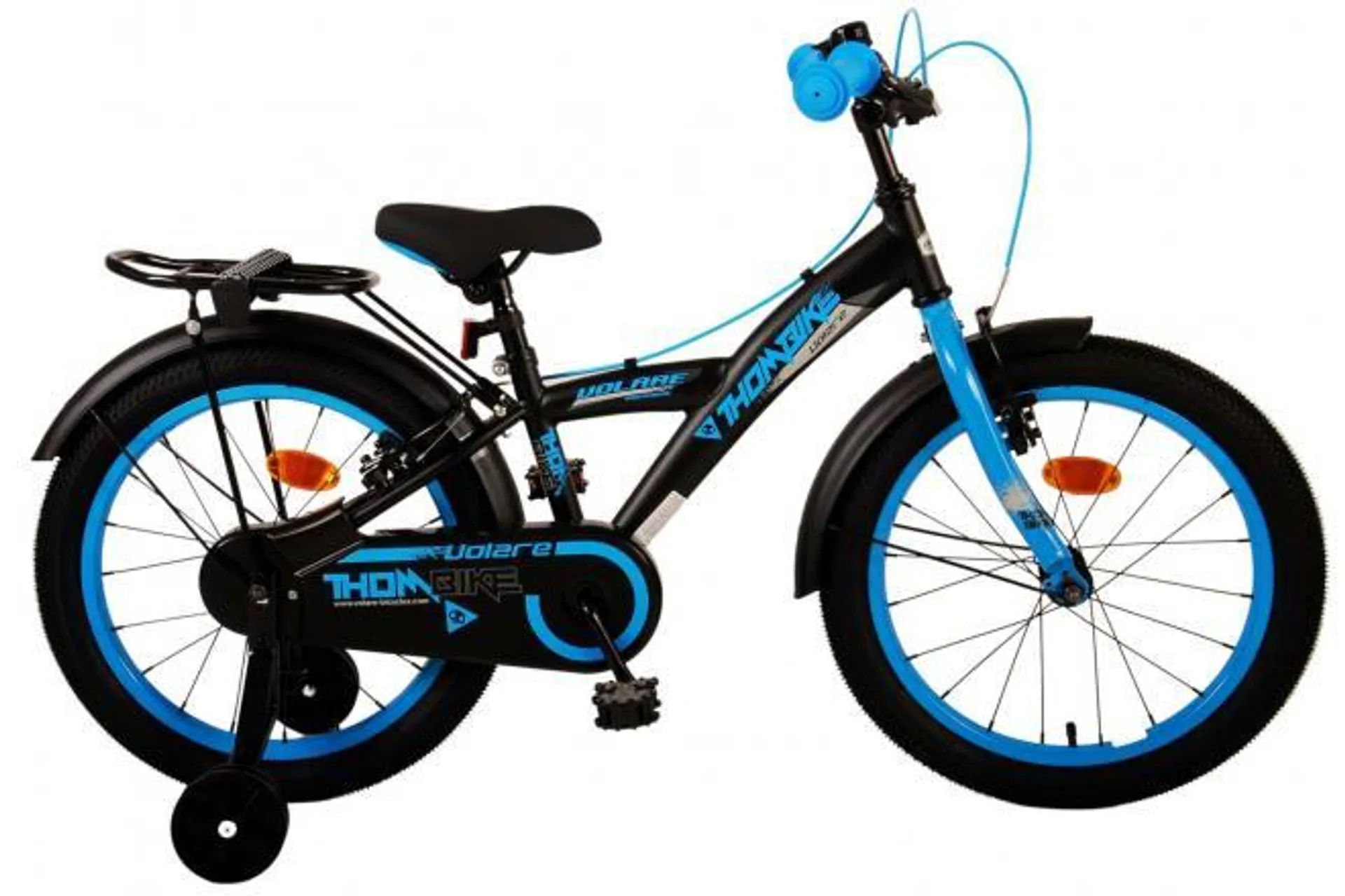 Volare Thombike Kinderfiets - Jongens - 18 inch - Zwart Blauw - Twee handremmen