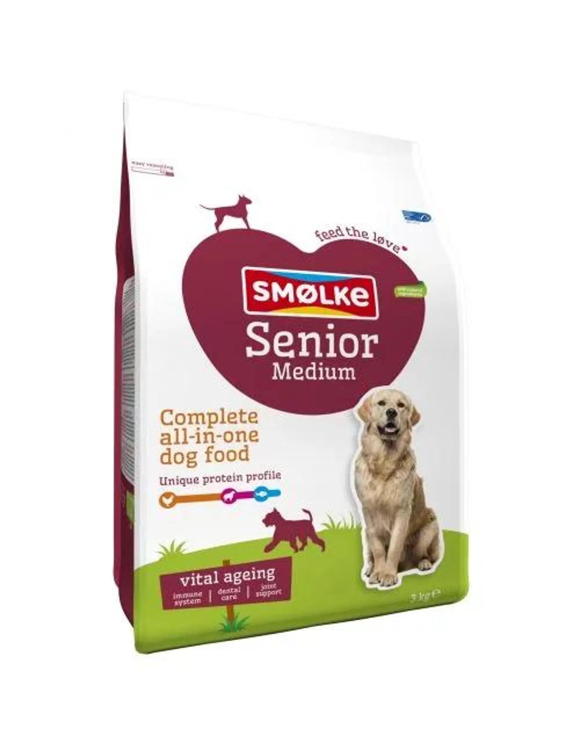 Smolke Senior Medium Kip&Lam&Vis - Hondenvoer