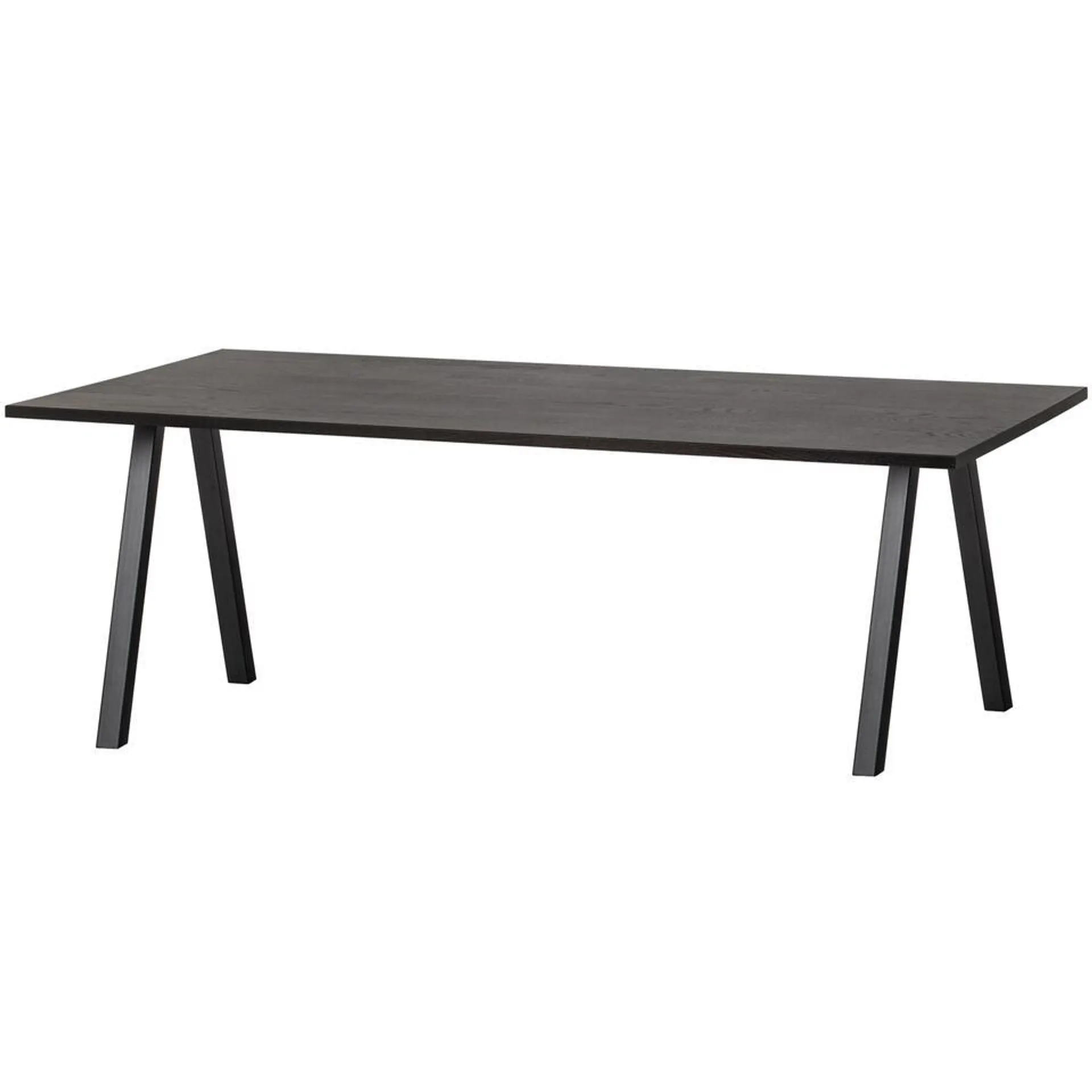 WOOOD Tablo Tafel met 2-stand Poot - Eiken/Metaal - Zwart - 75x180x90