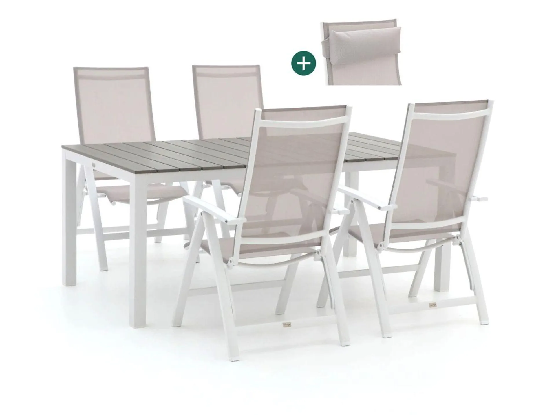 Bellagio Avenza/Fidenza 183cm dining tuinset 5-delig verstelbaar