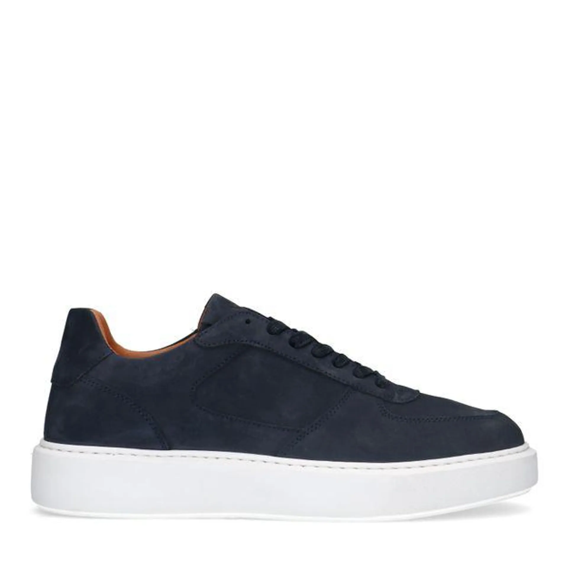 Donkerblauwe nubuck sneakers