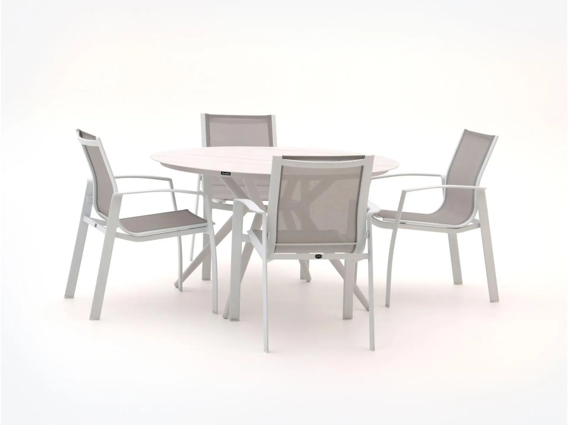 R&S Design Altea/Sora ø 127cm dining tuinset 5-delig stapelbaar