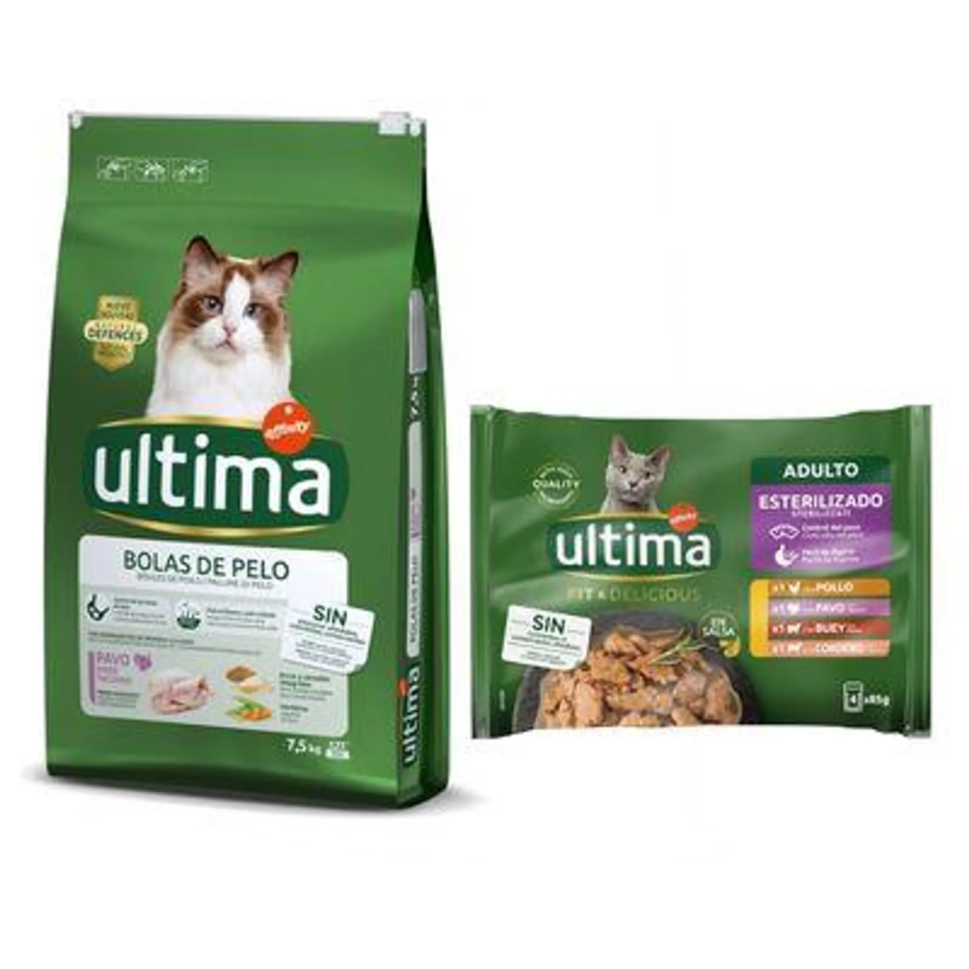 Ultima 7,5 kg + sachets Ultima Stérilisé 48 x 85 g à prix mini !