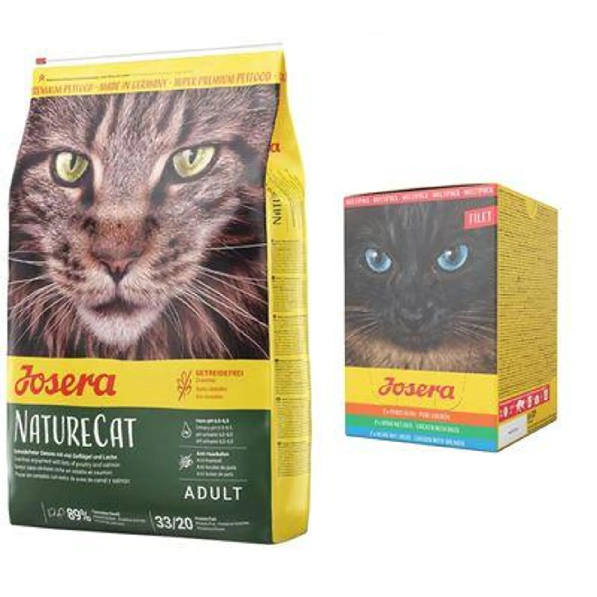 Croquettes Josera 10 kg pour chat + Multipack Josera Filet 6 x 70 g offert !