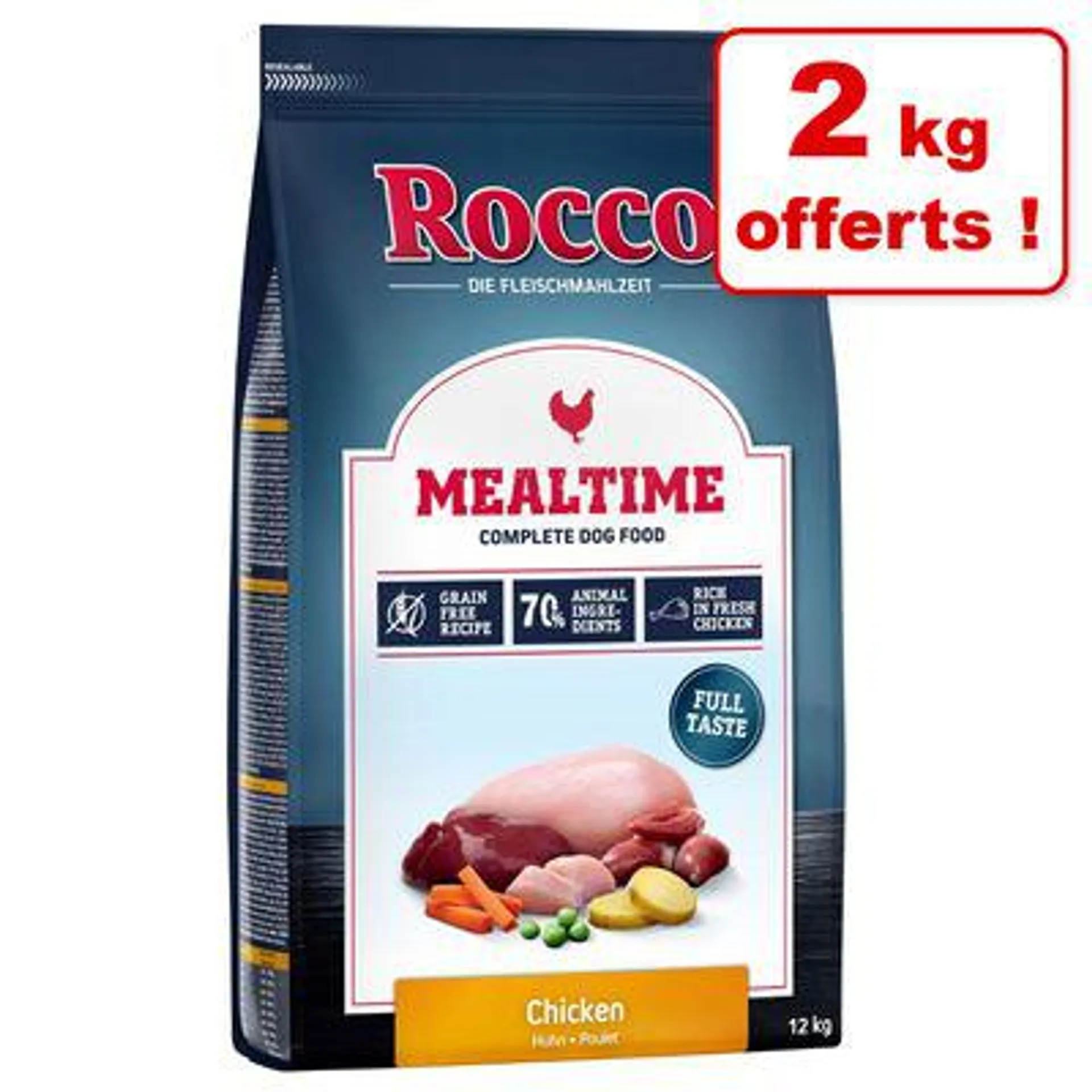 Croquettes Rocco Mealtime pour chien 10 kg + 2 kg offerts !