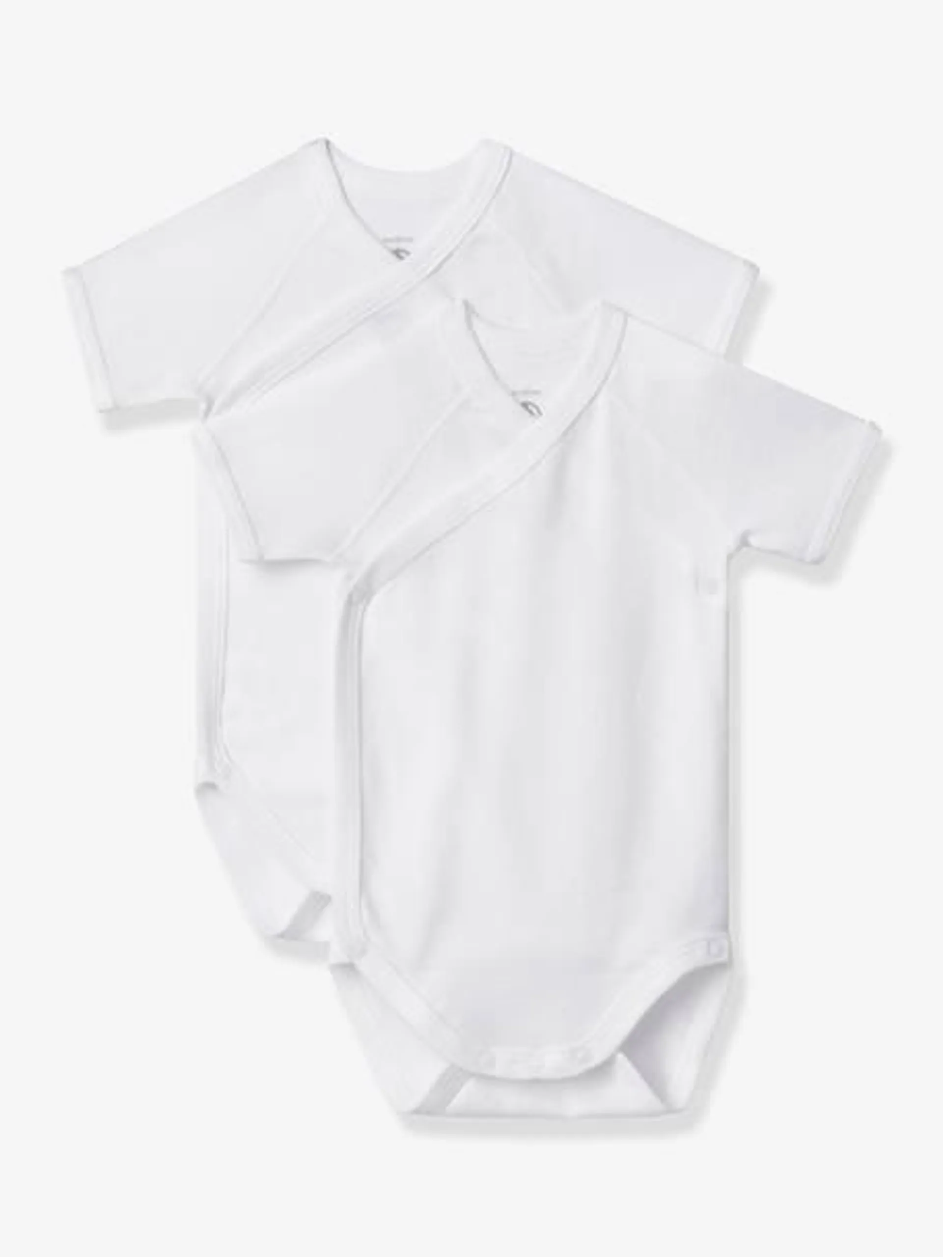 Lot de 2 bodies naissance manches courtes PETIT BATEAU