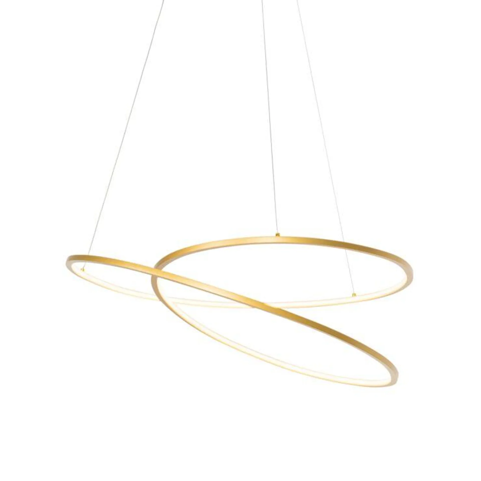 Design hanglamp goud 72 cm incl. LED 3-staps dimbaar - Rowan