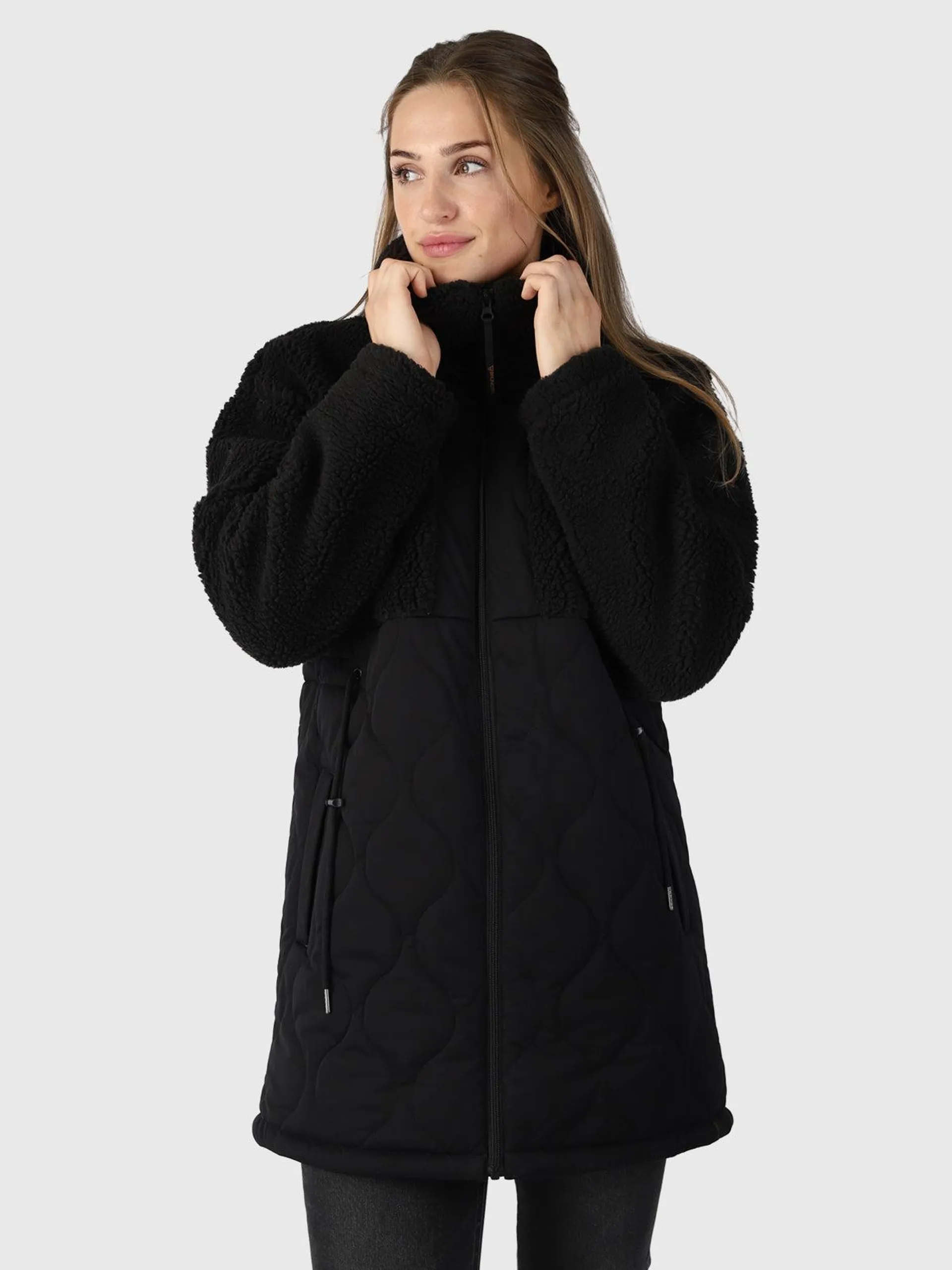 Cecile Women Teddy Jacket | Black