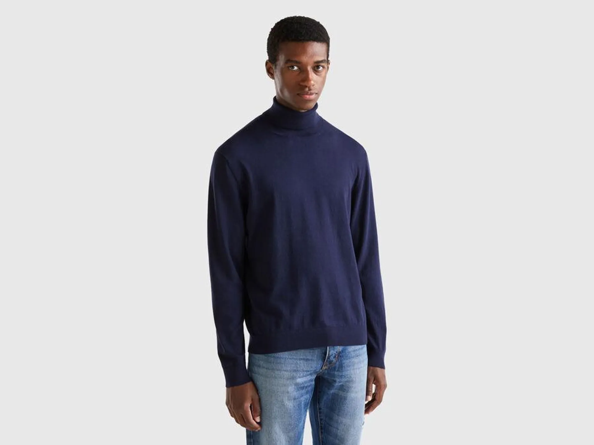 Turtleneck in lightweight cotton blend