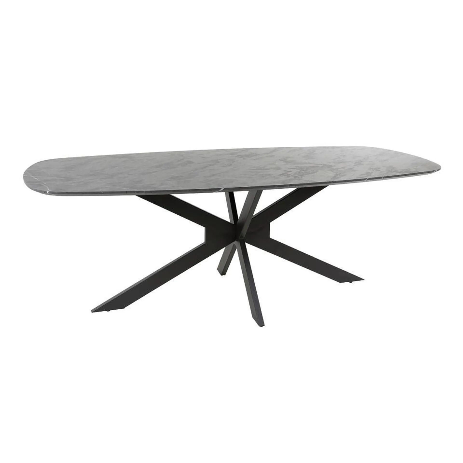 Fraaai - Marco eettafel 215 cm deens ovaal - zwart marmer look