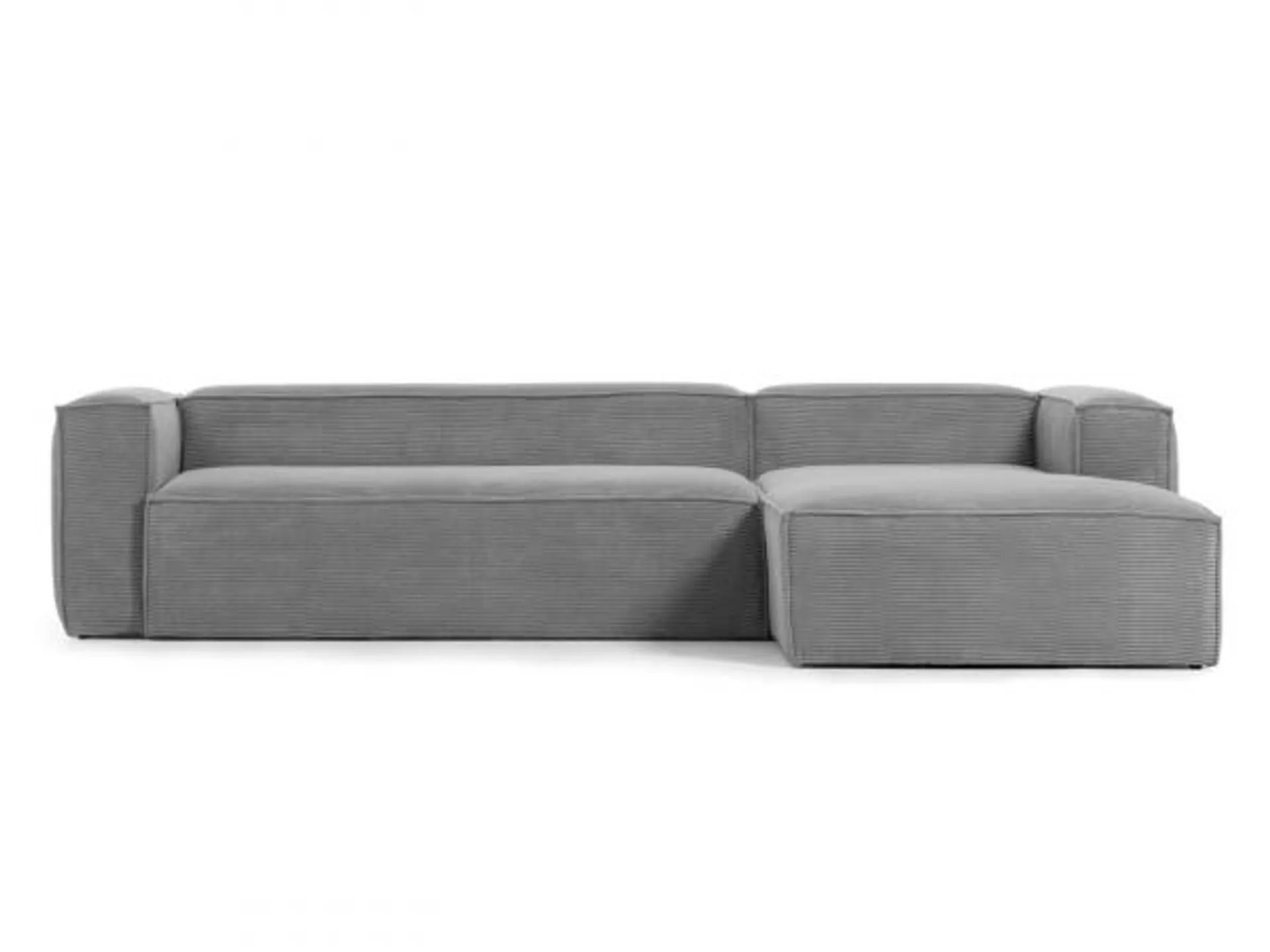 4-zit met chaise longue rechts BLOK - Grijs