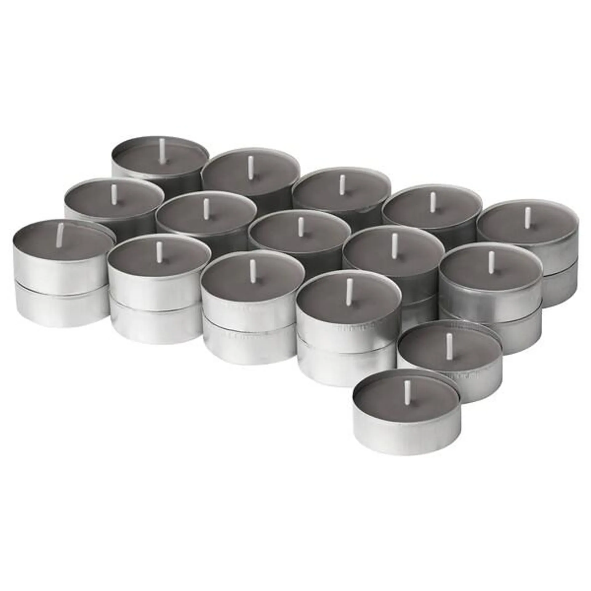 Scented tealight, Bonfire/grey,