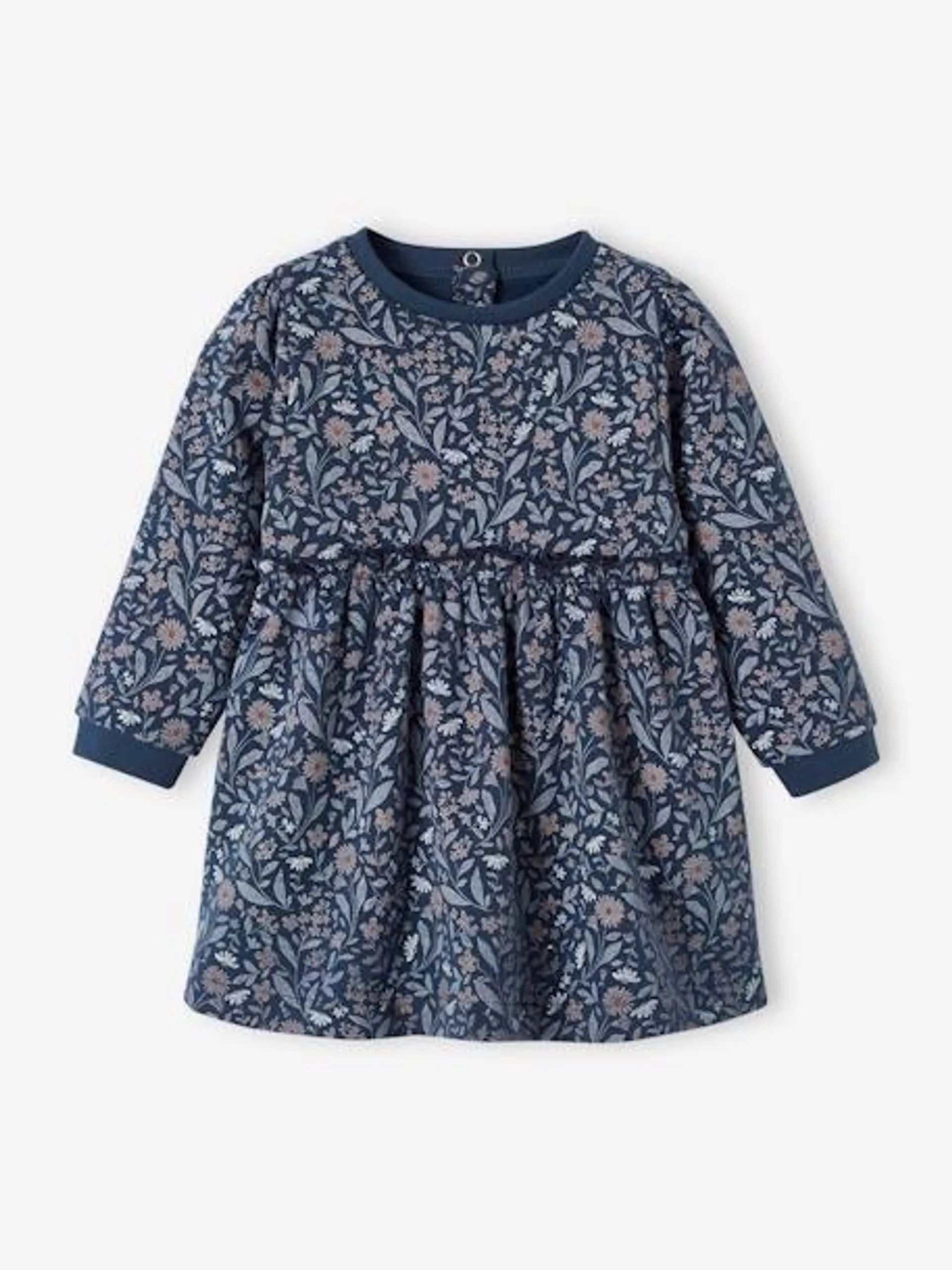 Robe bébé en molleton - bleu nuit