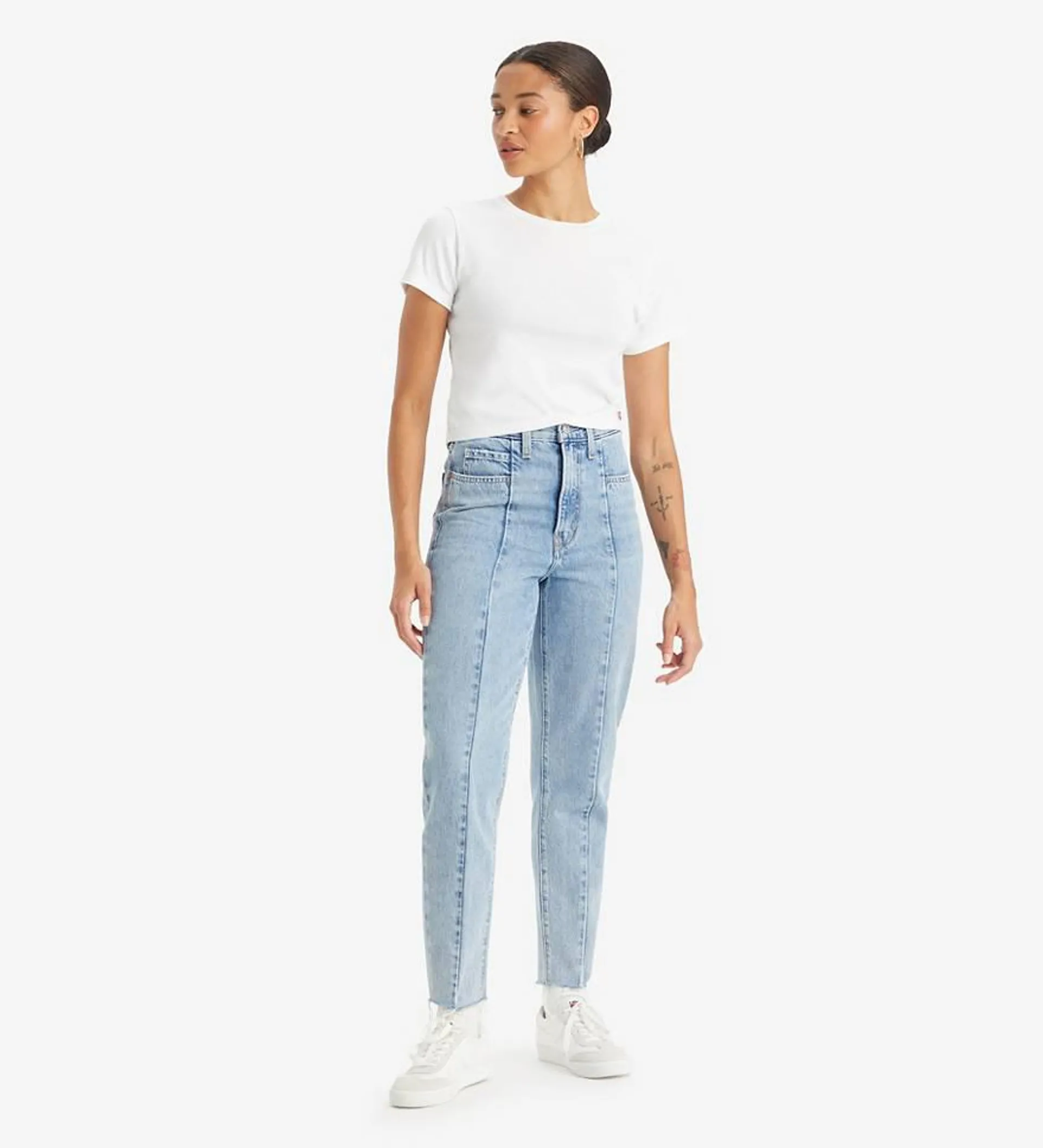 High-waisted Altered Mom Jeans