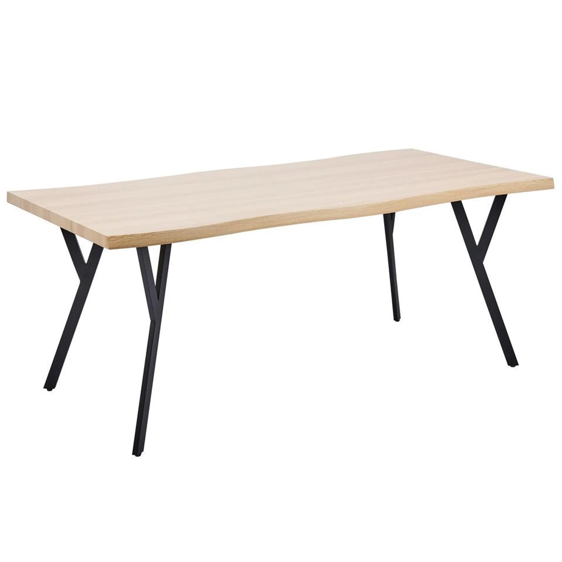 ALTON - Rechthoekige eettafel - Lichthout - 180 x 90 cm - MDF