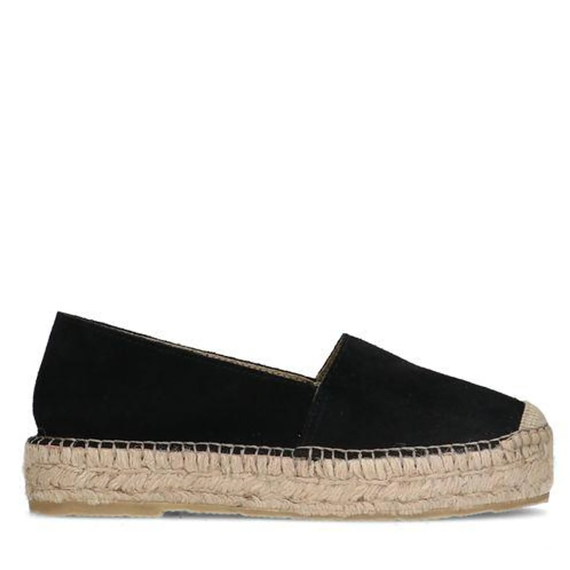 Zwarte suède espadrilles