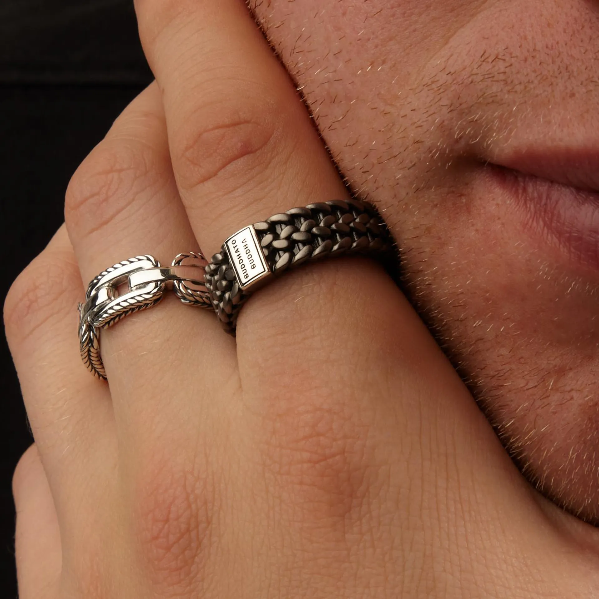 Julius 925 Sterling Zilveren Black Rhodium Ring BTB193BRS