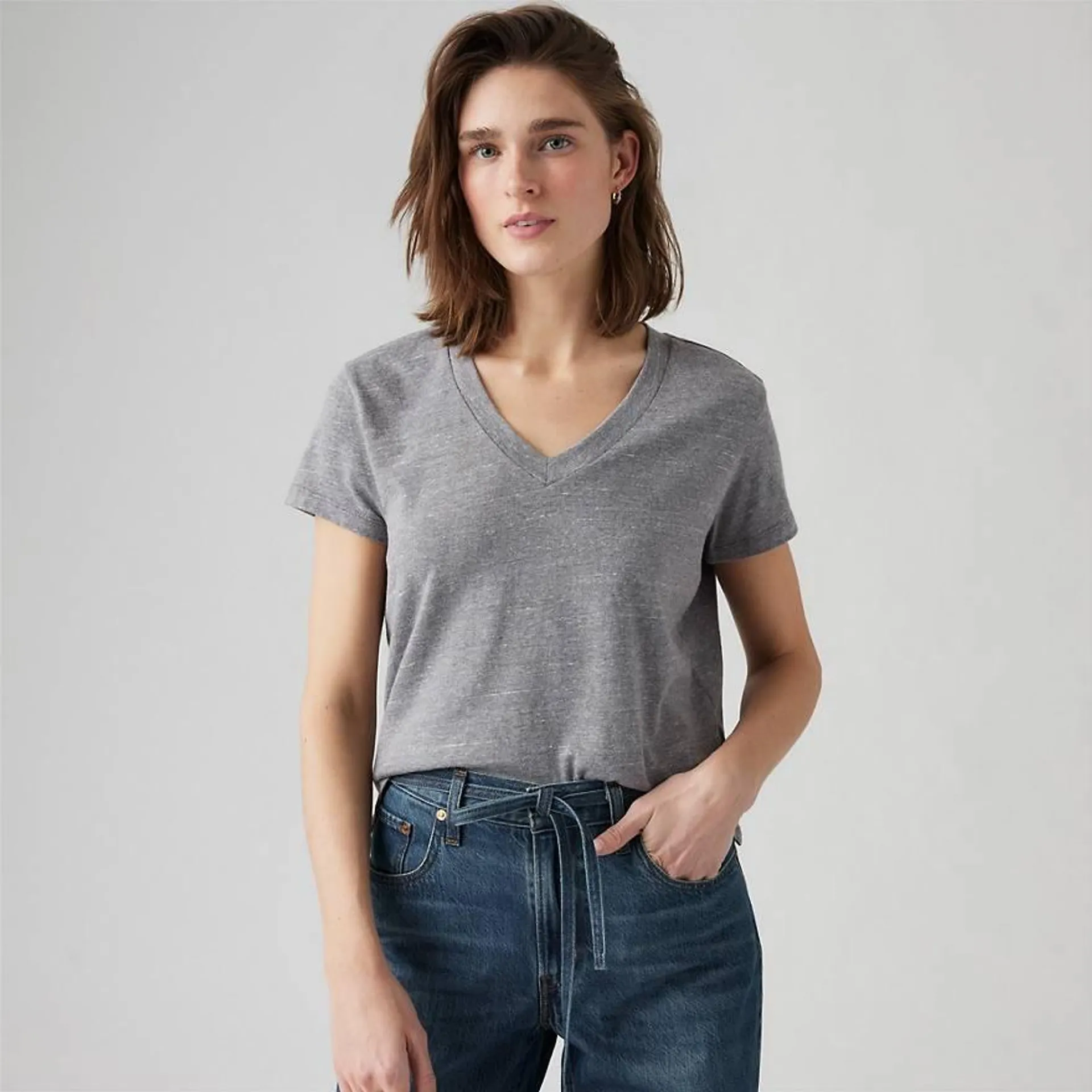 Boxy V-neck Tee