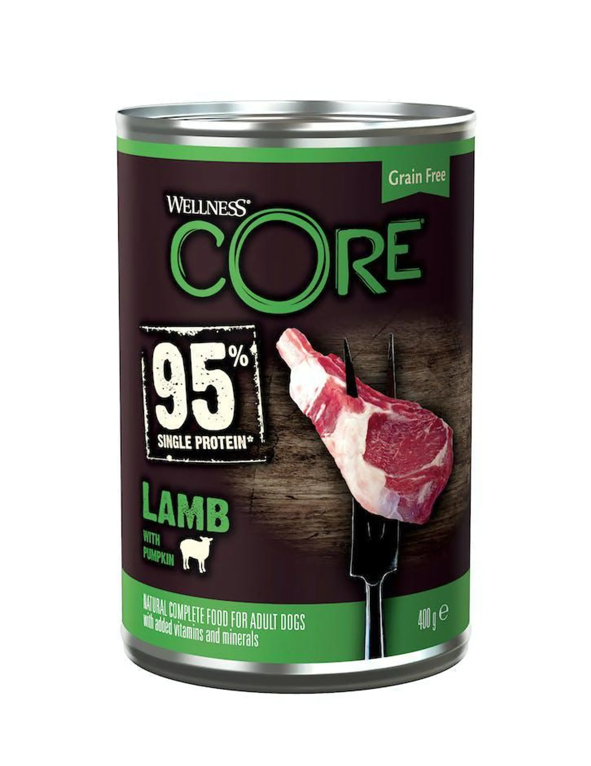 Wellness Core can dog 95 lamb & pumpkin 400g