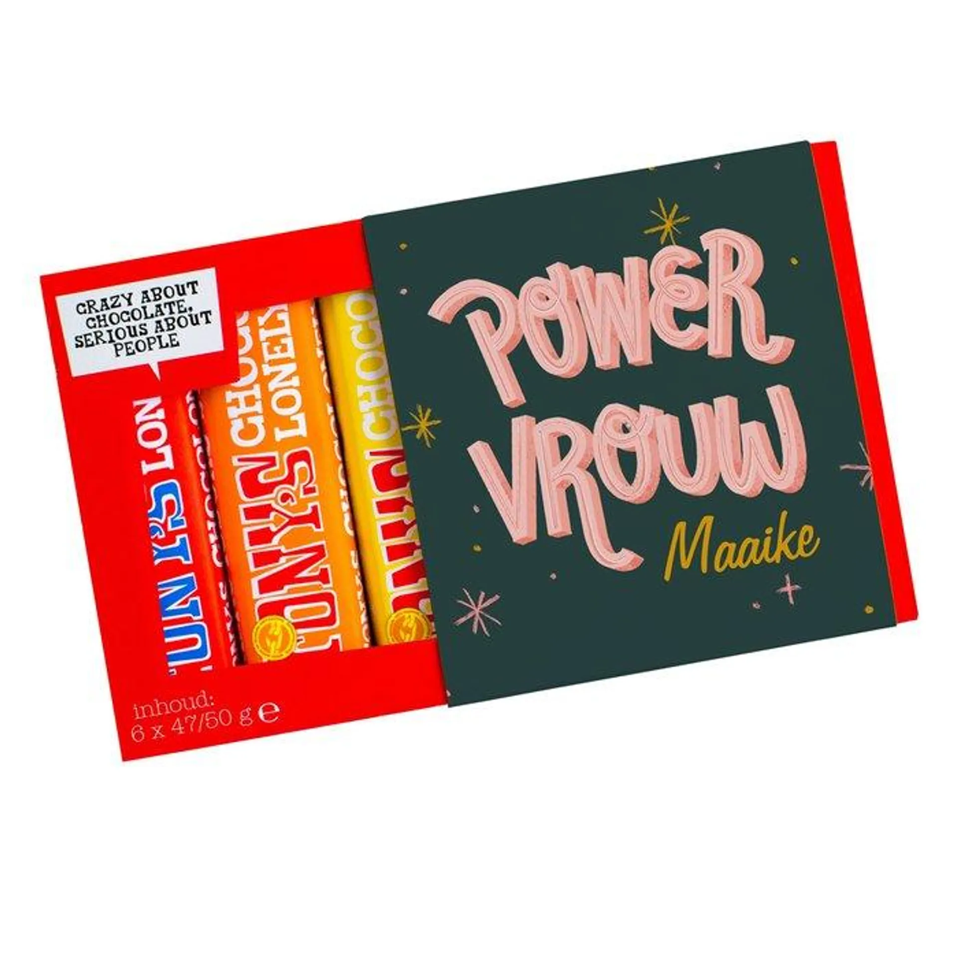 Tony’s Chocolonely | Proeverijtje | Powervrouw met eigen naam | 300g