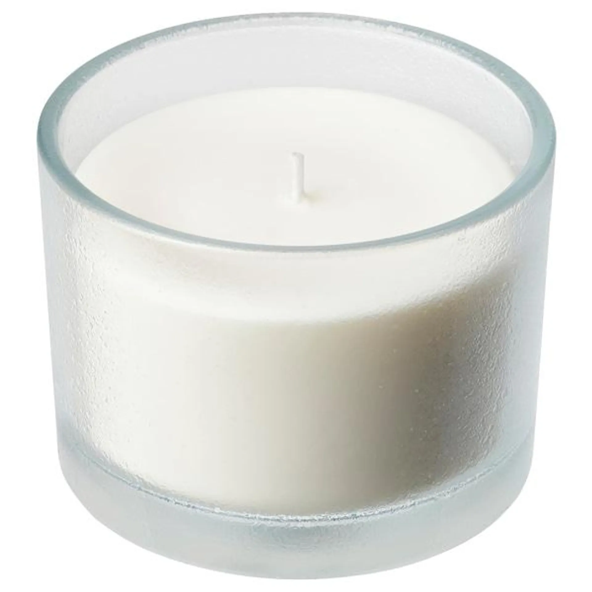 Scented candle in glass, Scandinavian Woods/white,