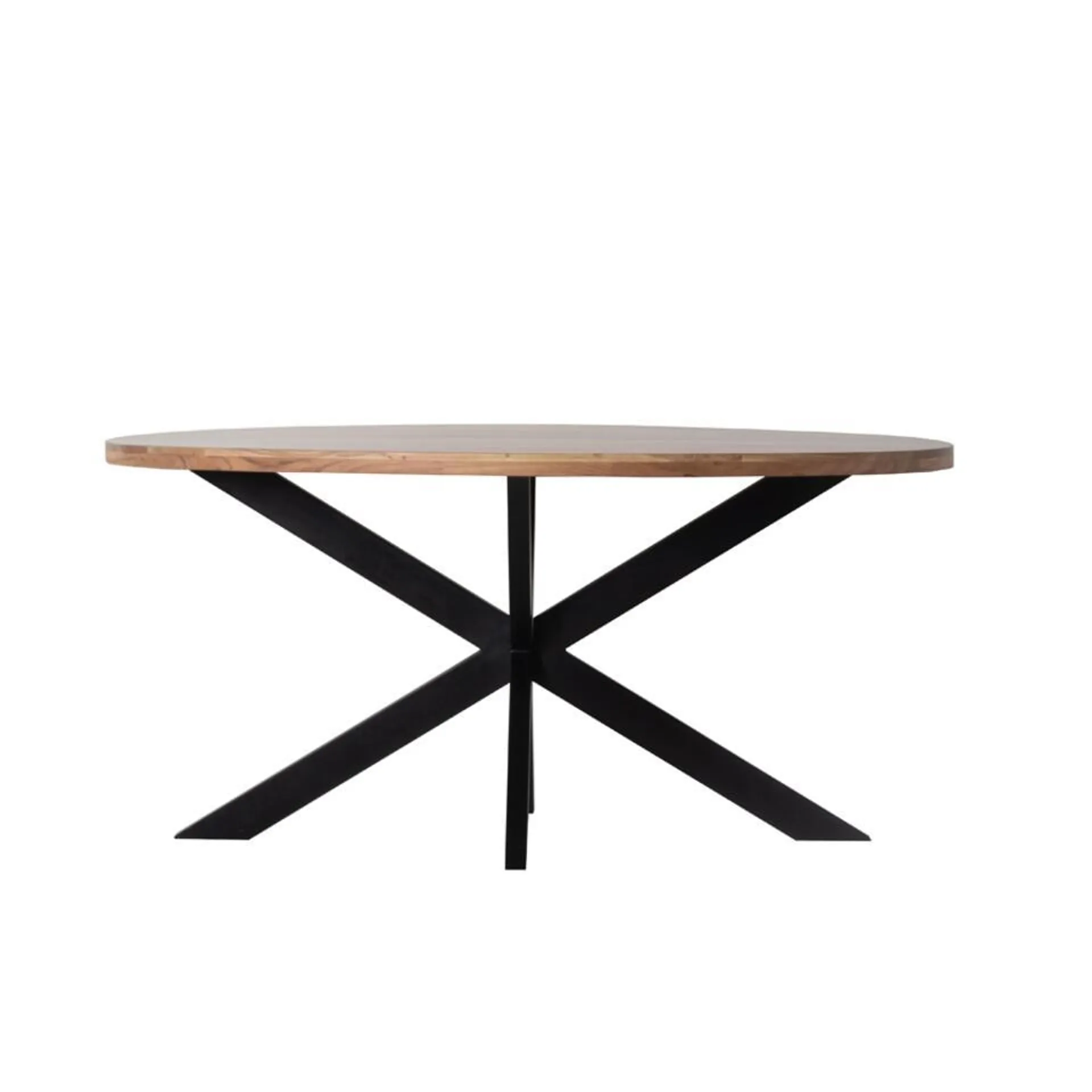 Eettafel Ovaal - Hout - Metaal - 160x100x77cm - Kim