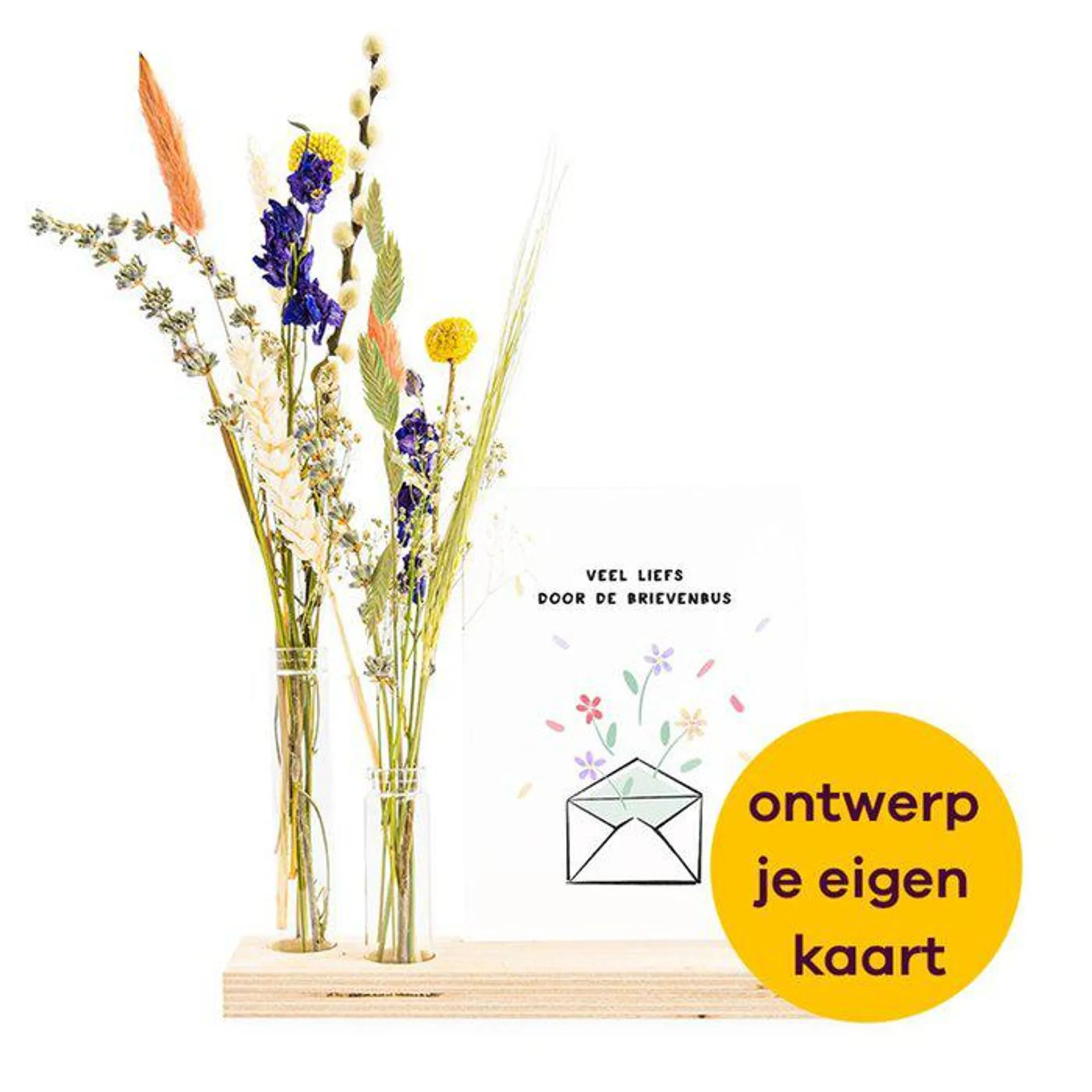 Droogbloemen (incl. vaasjes)