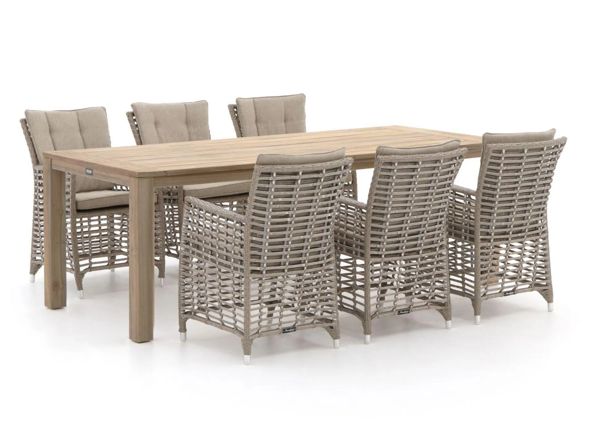 Manifesto Ortello/ROUGH-S 220cm dining tuinset 7-delig