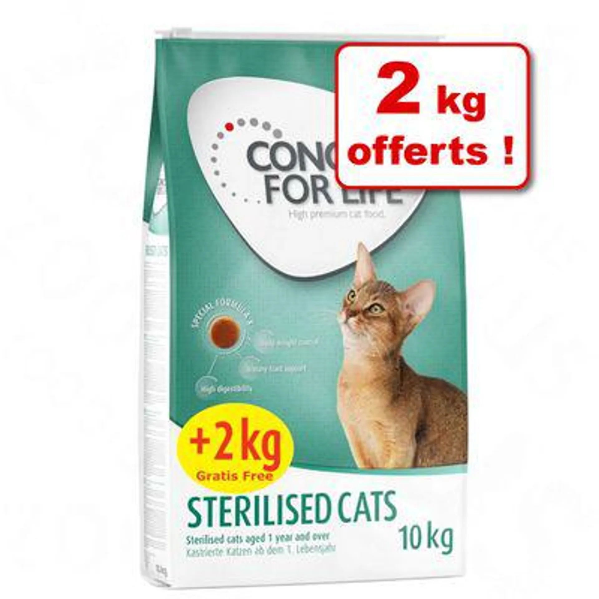 Croquettes Concept for Life pour chat : 10 kg + 2 kg offerts !