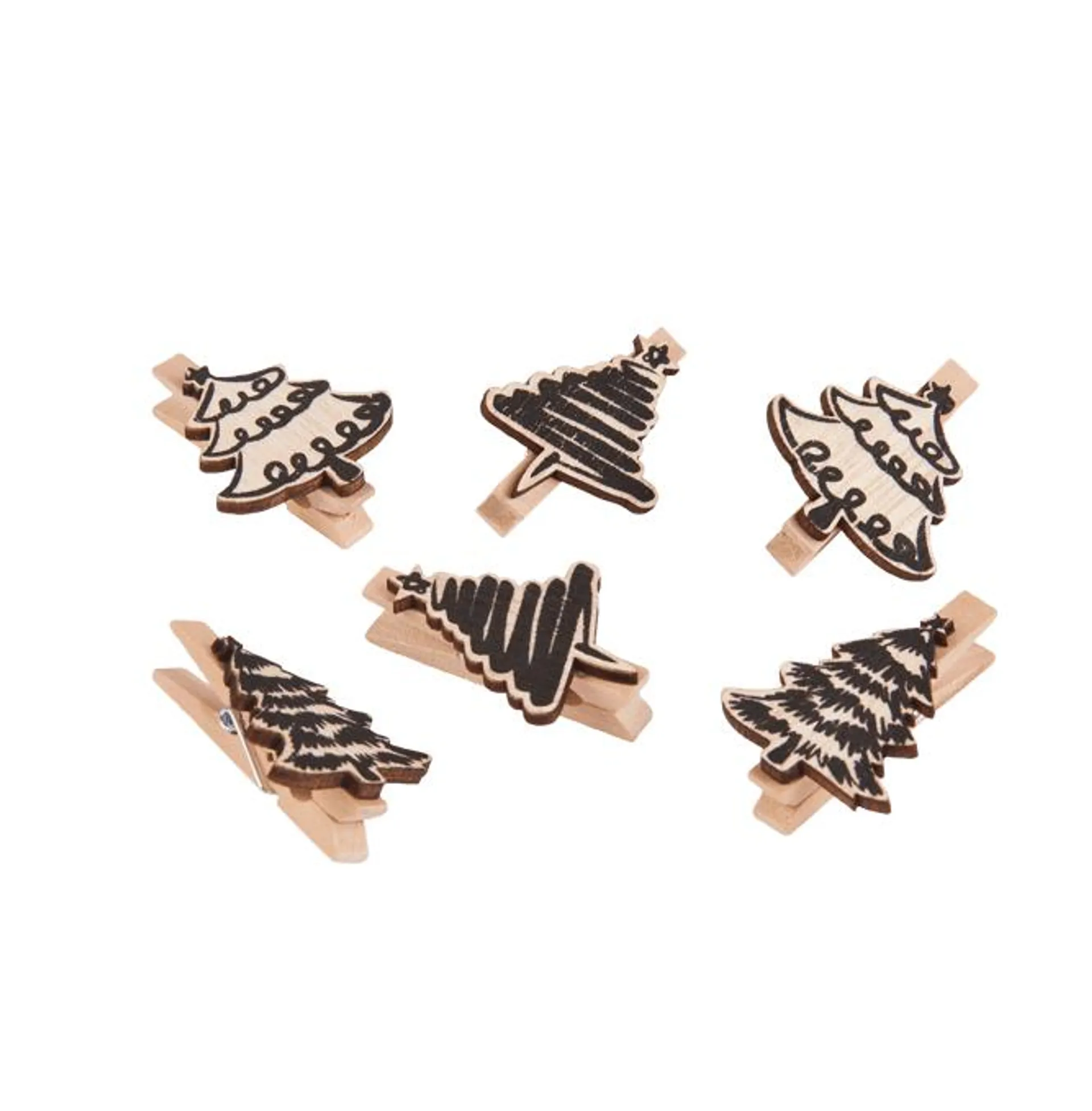 CARTY Decoclips set van 6 naturel