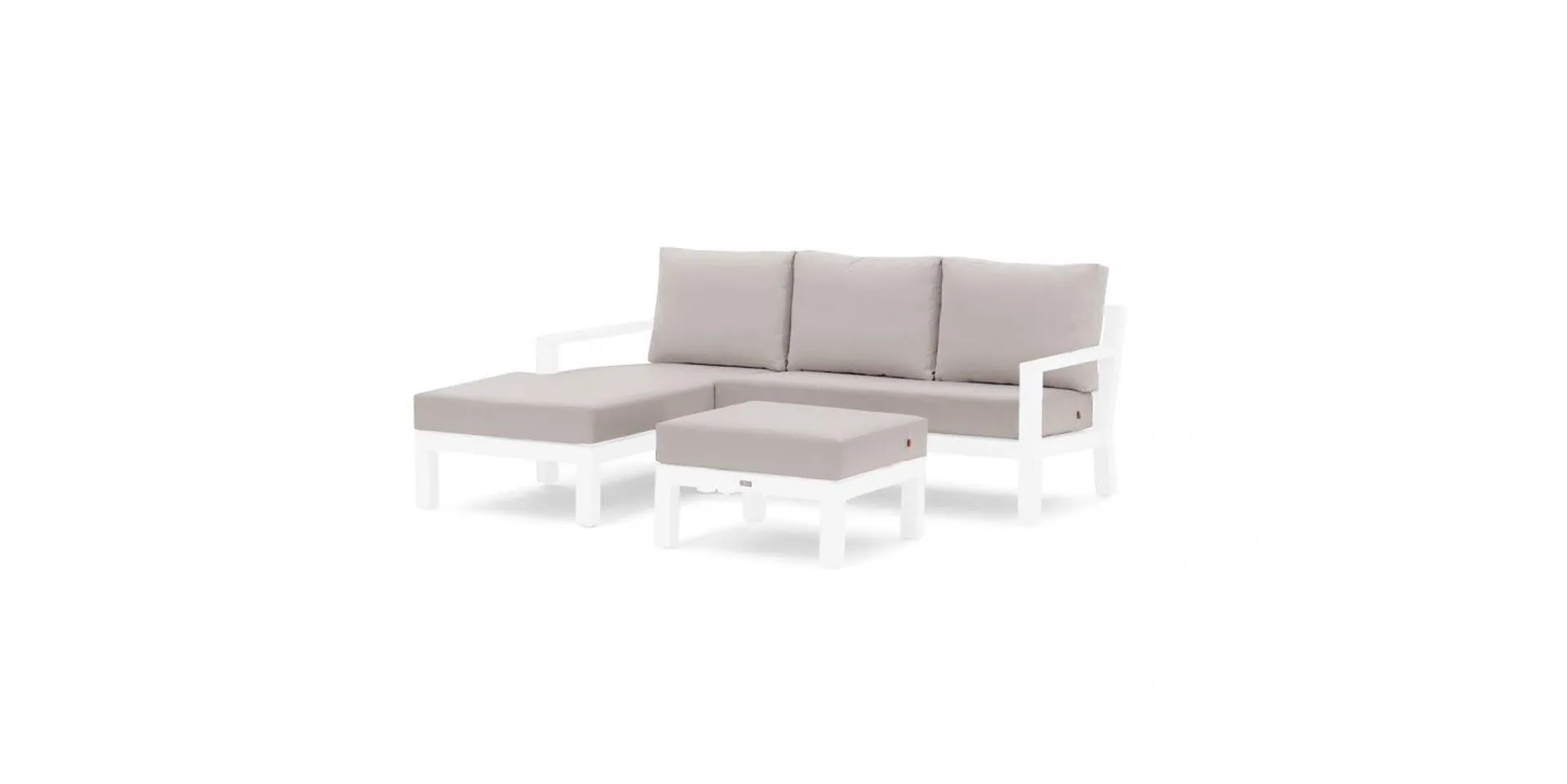 Loungeset Timber 3 personen - Chaise opstelling