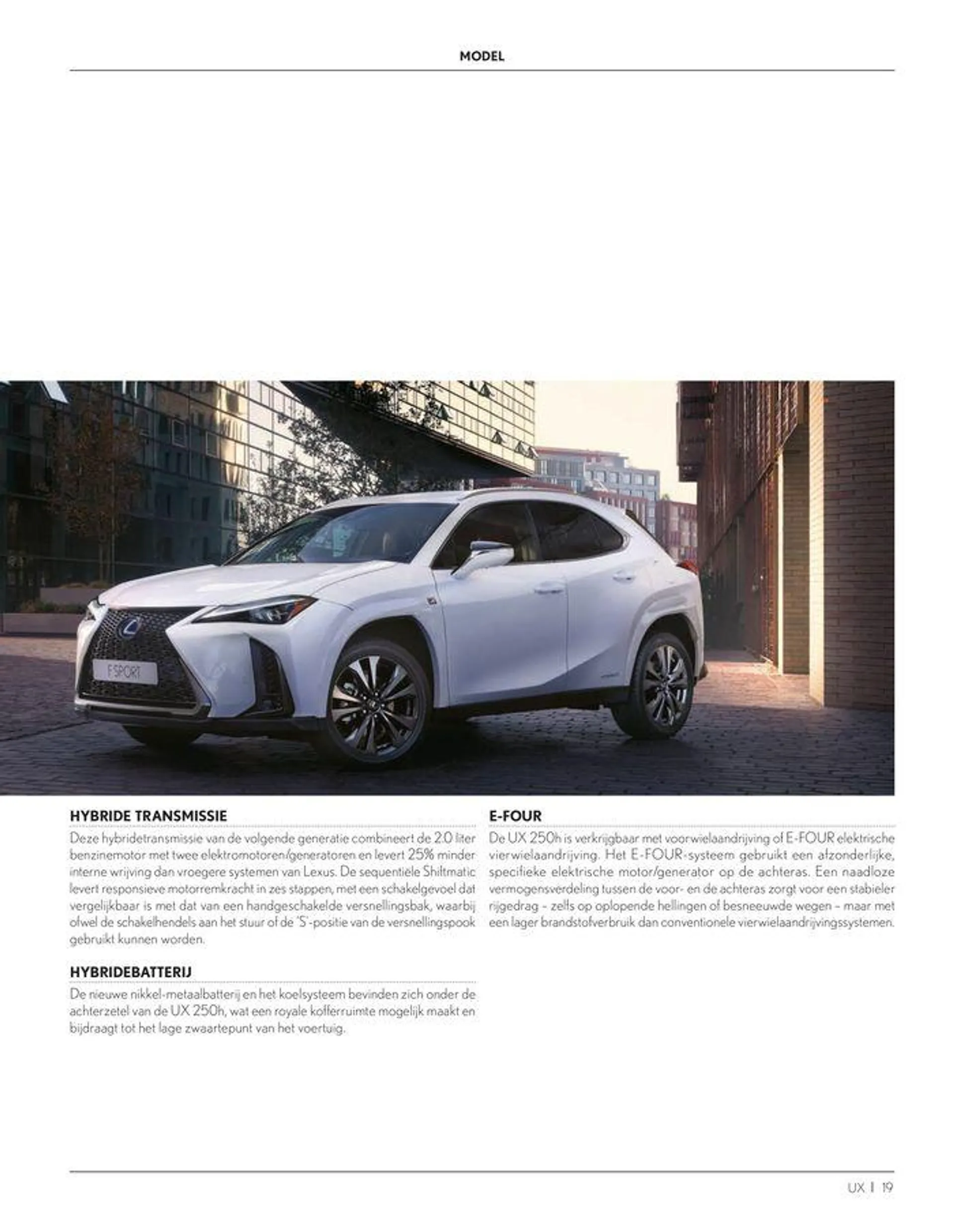 LEXUS UX  van 23 november tot 23 november 2024 - folder pagina 19