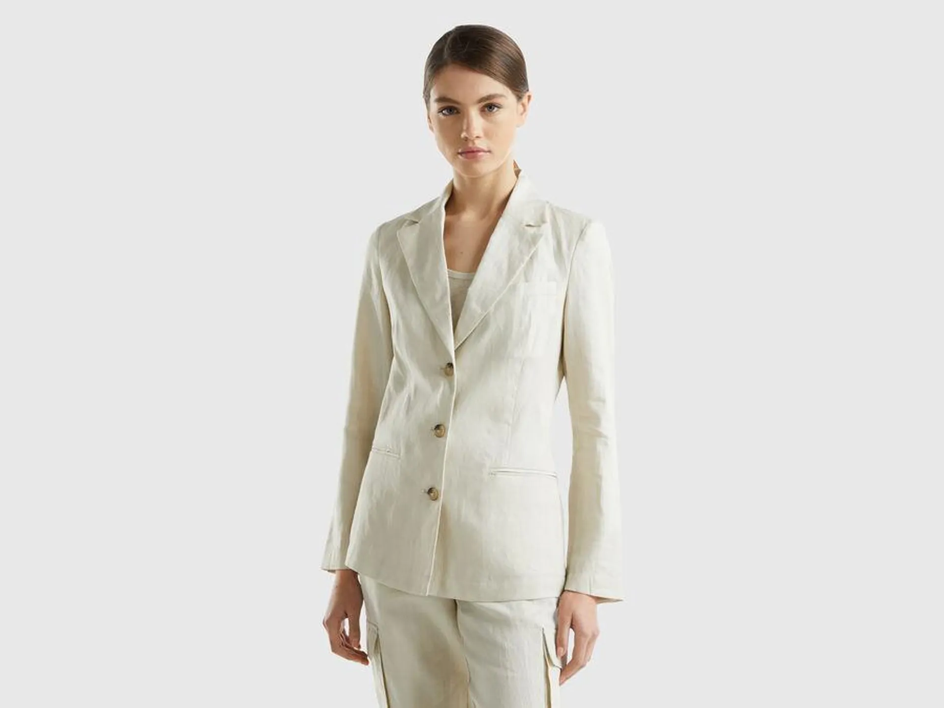 Blazer in pure linen