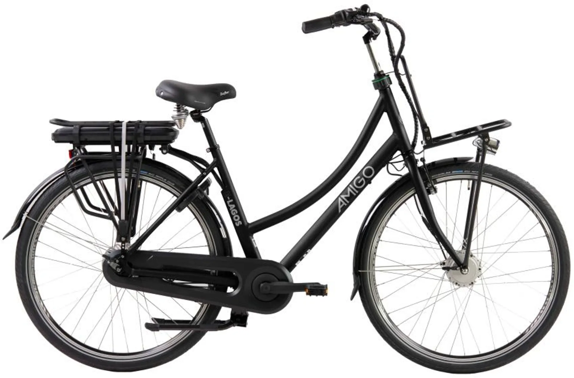 AMIGO E-Lagos T3 28 Inch Dames 7V Rollerbrake Matzwart